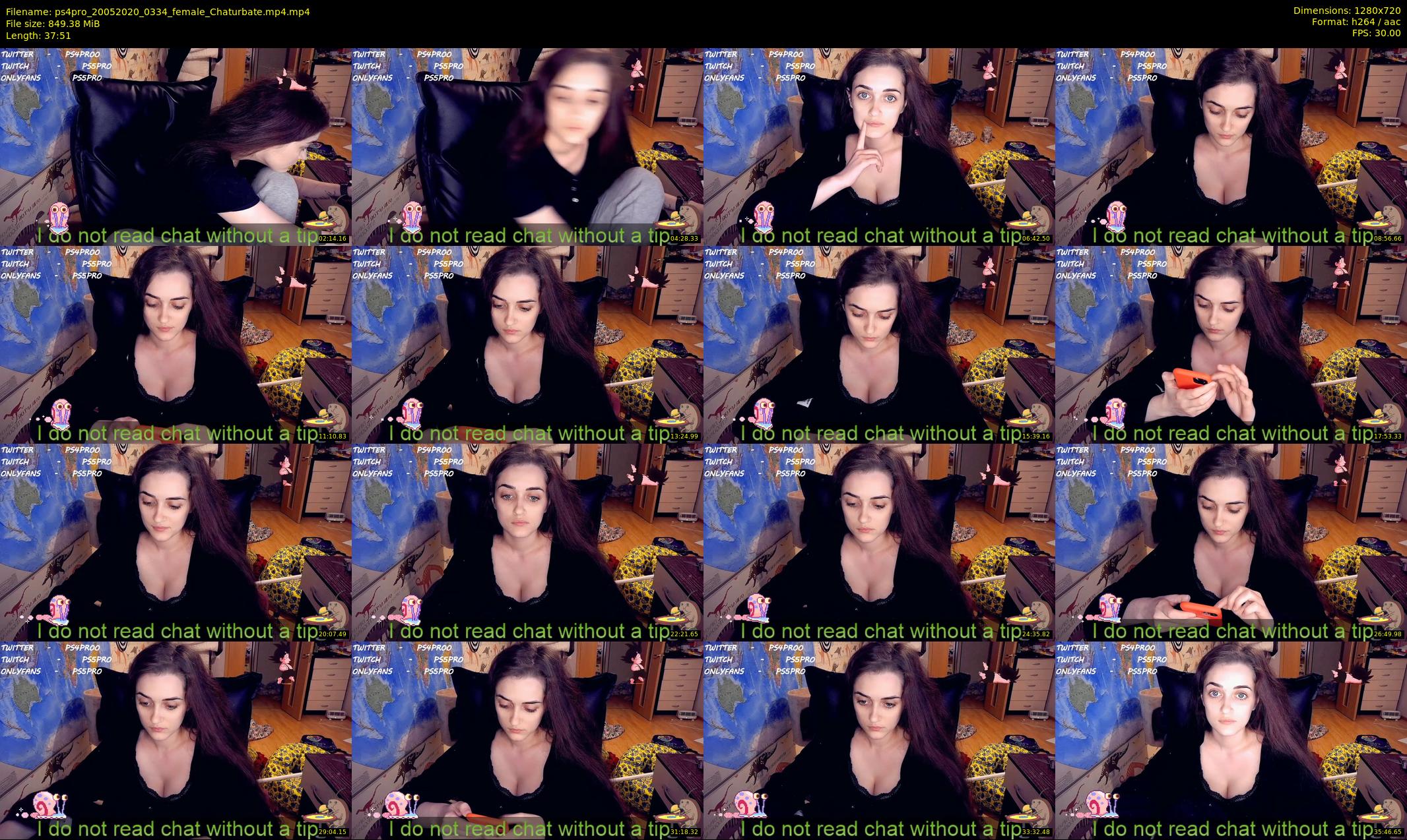 ps4pro — 38 minute Chaturbate female cam show recording, 720p, May 20, 2020