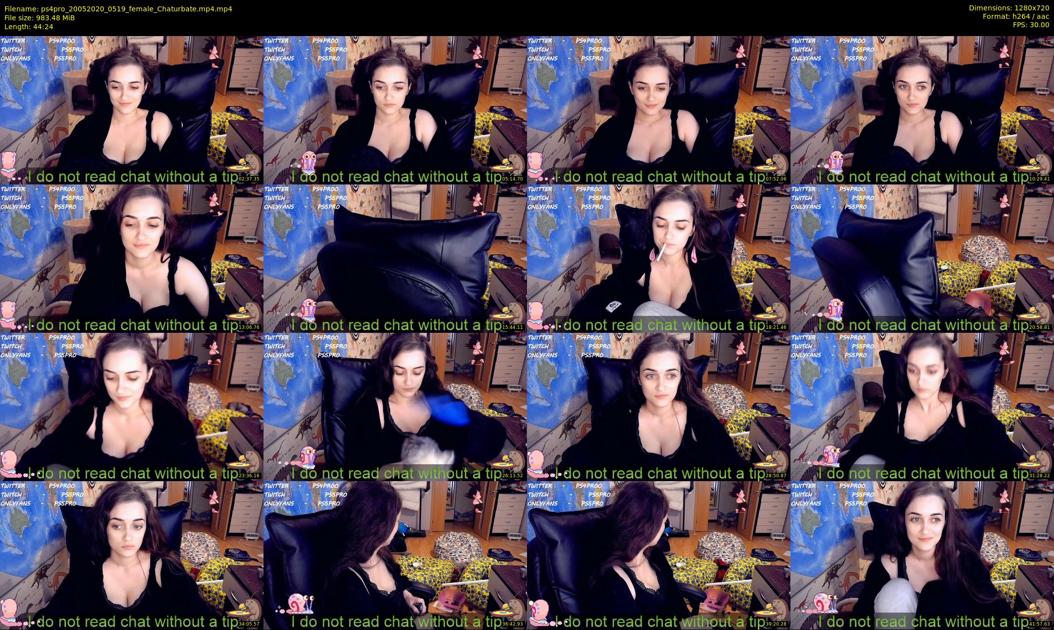 ps4pro — 45 minute Chaturbate female cam show recording, 720p, May 20, 2020