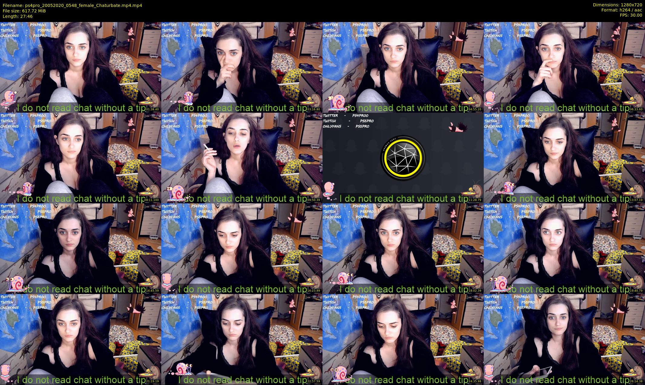 ps4pro — 28 minute Chaturbate female cam show recording, 720p, May 20, 2020
