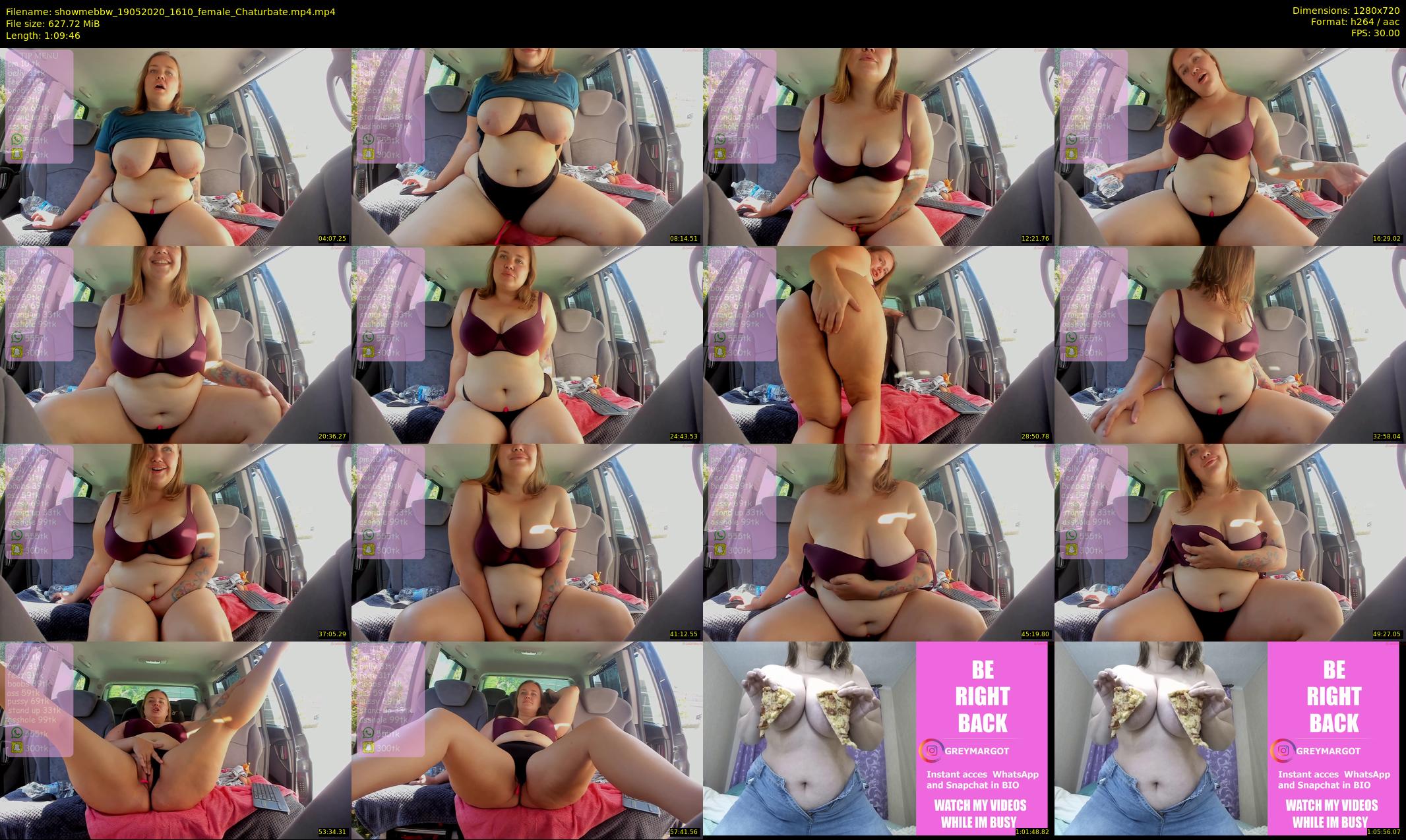 showmebbw — 70 minute Chaturbate female cam show recording, 720p, May 19, 2020
