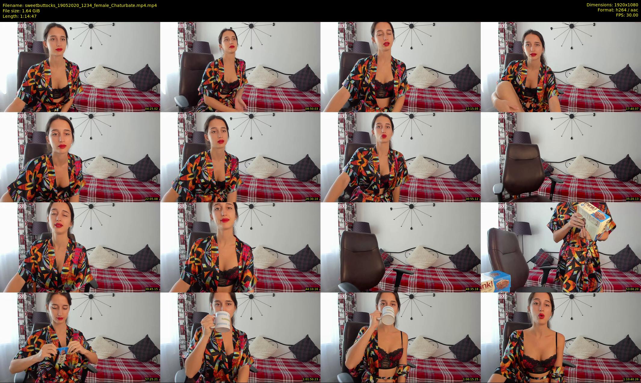 sweetbuttocks — 75 minute Chaturbate female cam show recording, 1080p, May 19, 2020