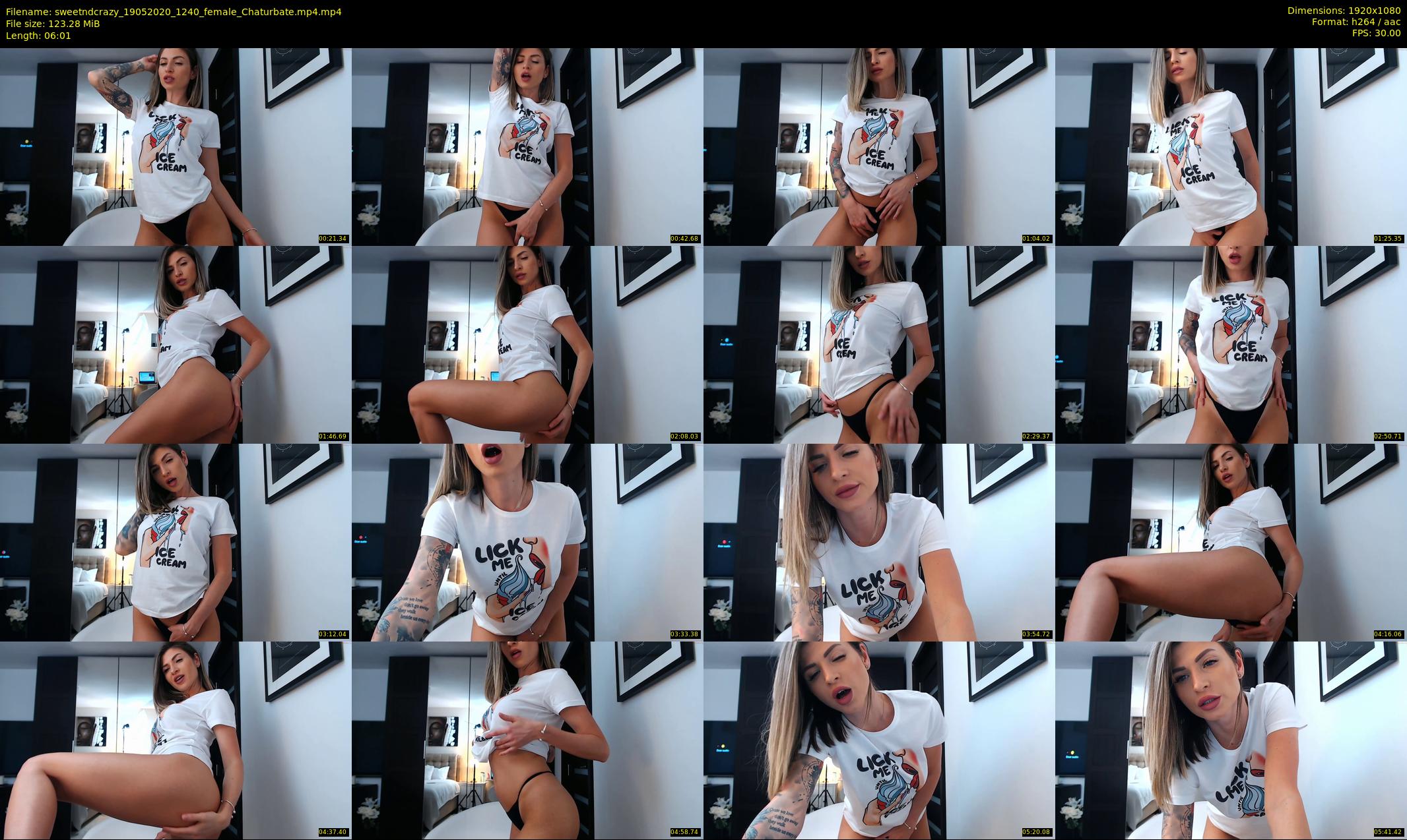 sweetndcrazy — 7 minute Chaturbate female cam show recording, 1080p, May 19, 2020
