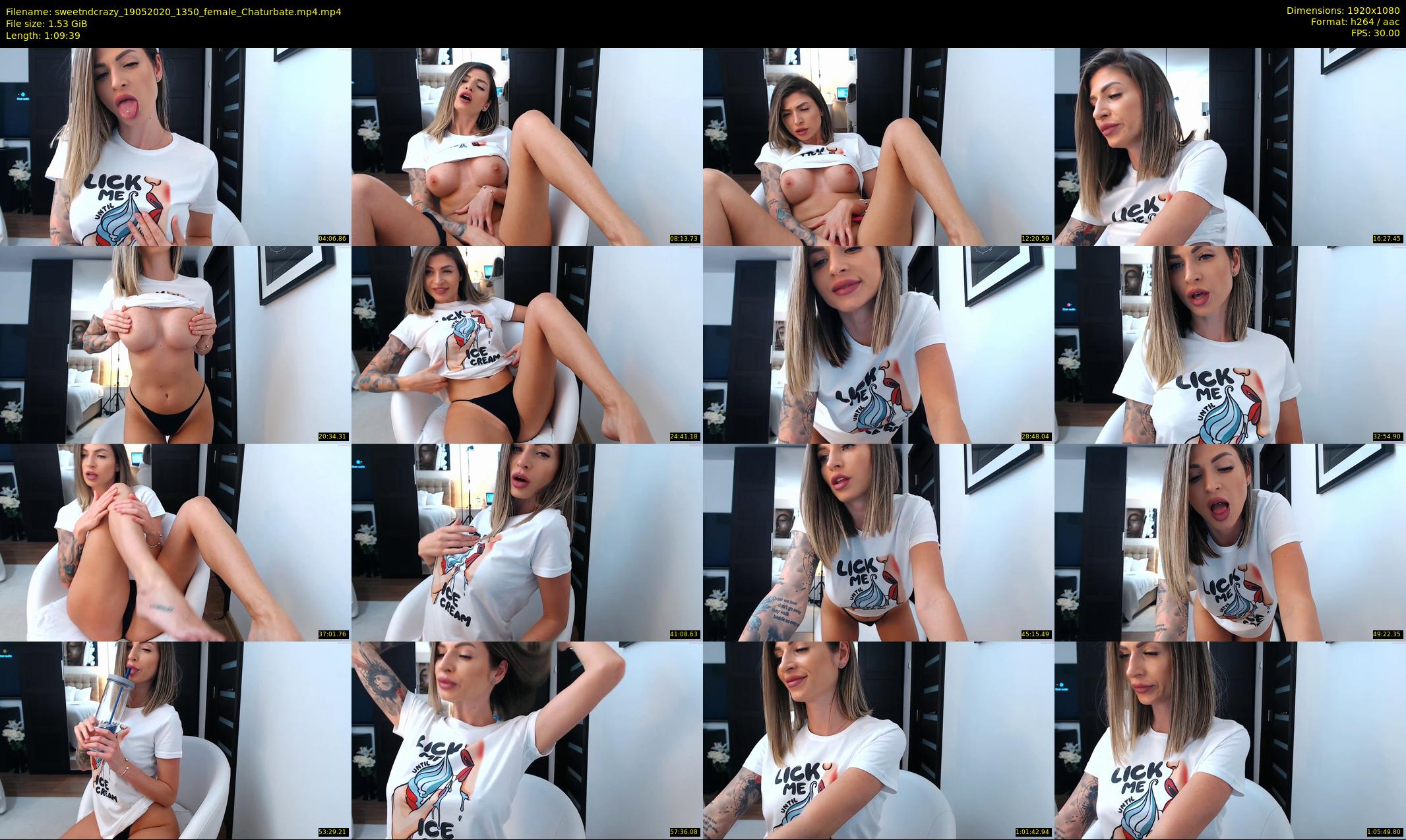 sweetndcrazy — 70 minute Chaturbate female cam show recording, 1080p, May 19, 2020