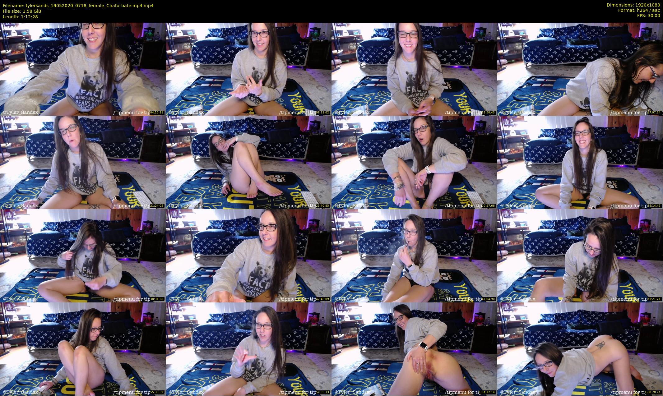 tylersands — 73 minute Chaturbate female cam show recording, 1080p, May 19, 2020
