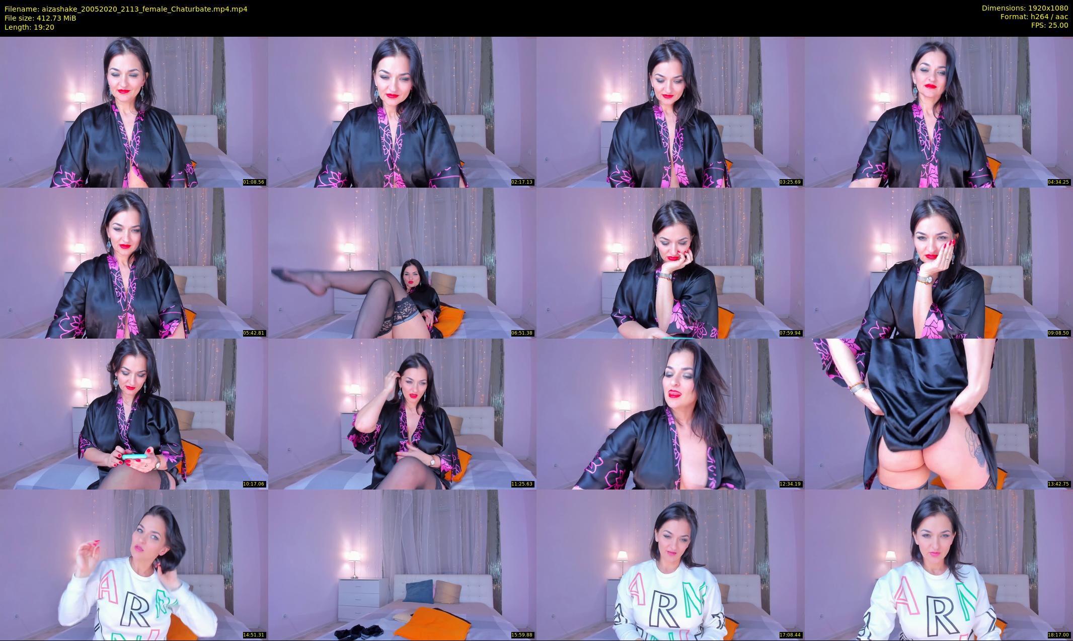aizashake — 20 minute Chaturbate female cam show recording, 1080p, May 20, 2020