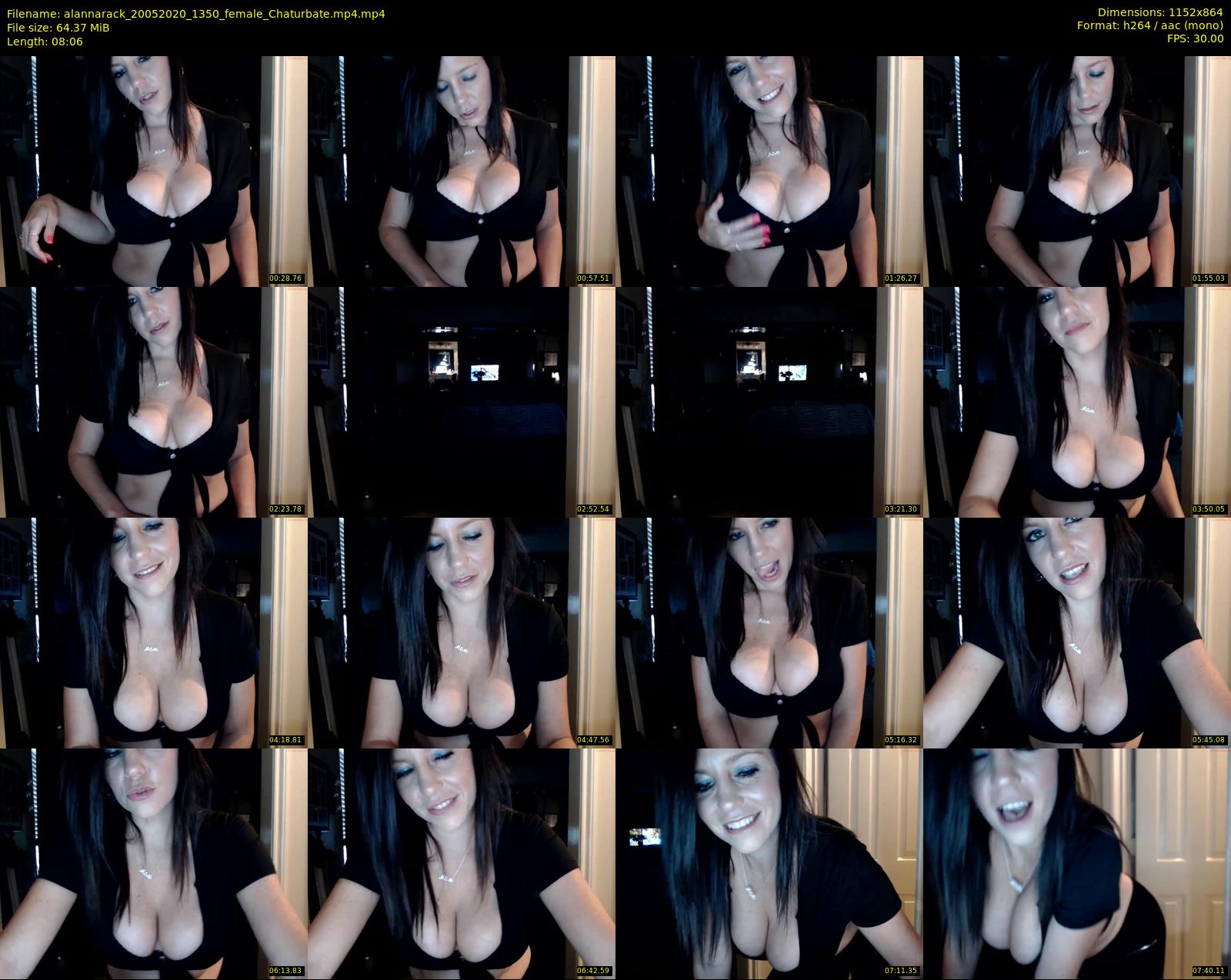 alannarack — 9 minute Chaturbate female cam show recording, 720p, May 20, 2020