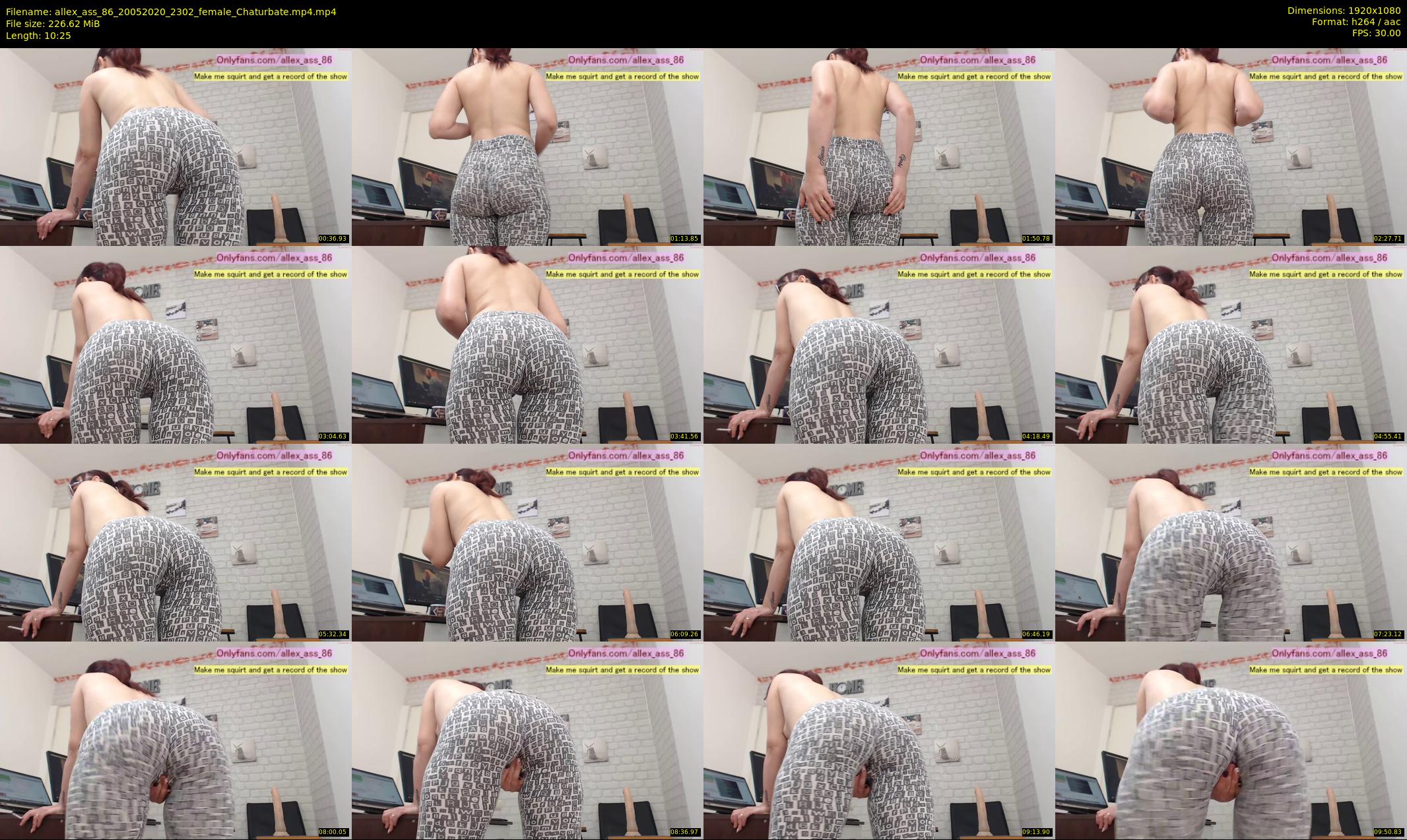 allex_ass_86 — 11 minute Chaturbate female cam show recording, 1080p, May 20, 2020