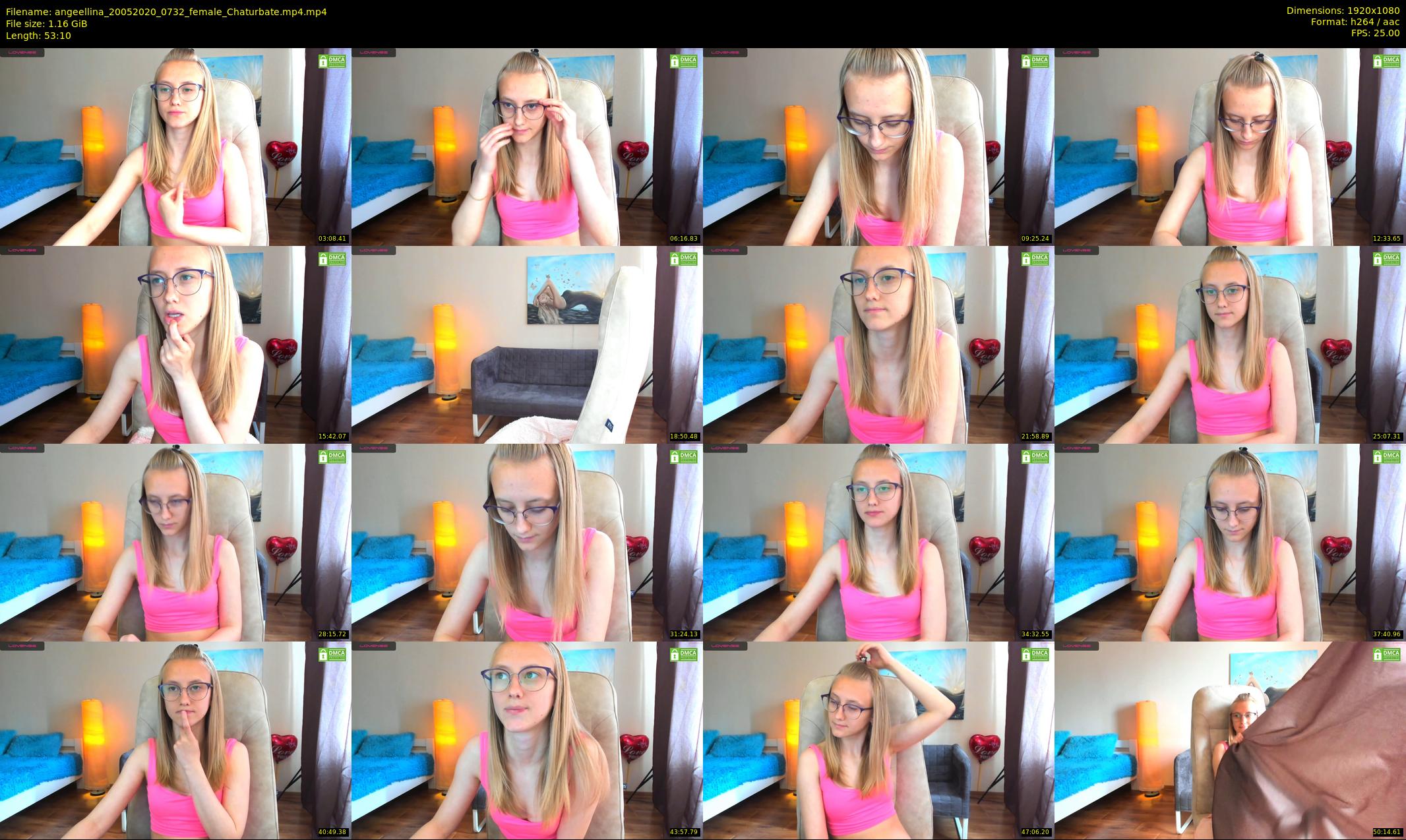 angeellina — 54 minute Chaturbate female cam show recording, 1080p, May 20, 2020