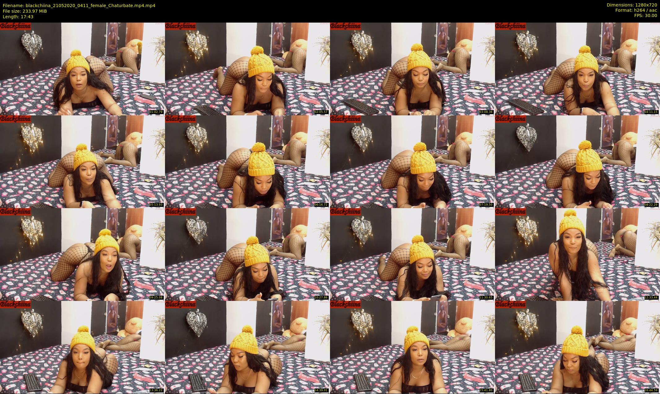 blackchiina — 18 minute Chaturbate female cam show recording, 720p, May 21, 2020