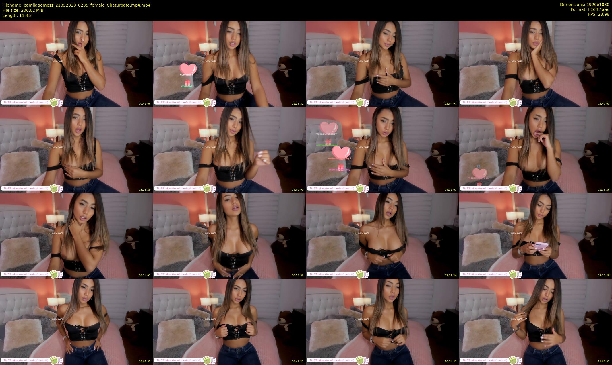 camilagomezz — 12 minute Chaturbate female cam show recording, 1080p, May 21, 2020