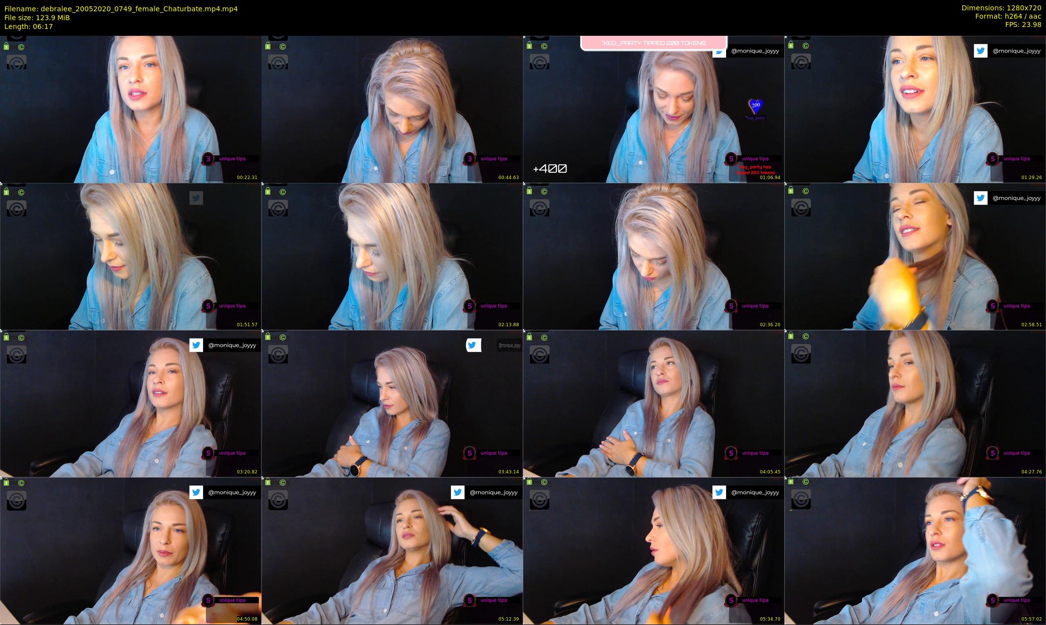 debralee — 7 minute Chaturbate female cam show recording, 720p, May 20, 2020