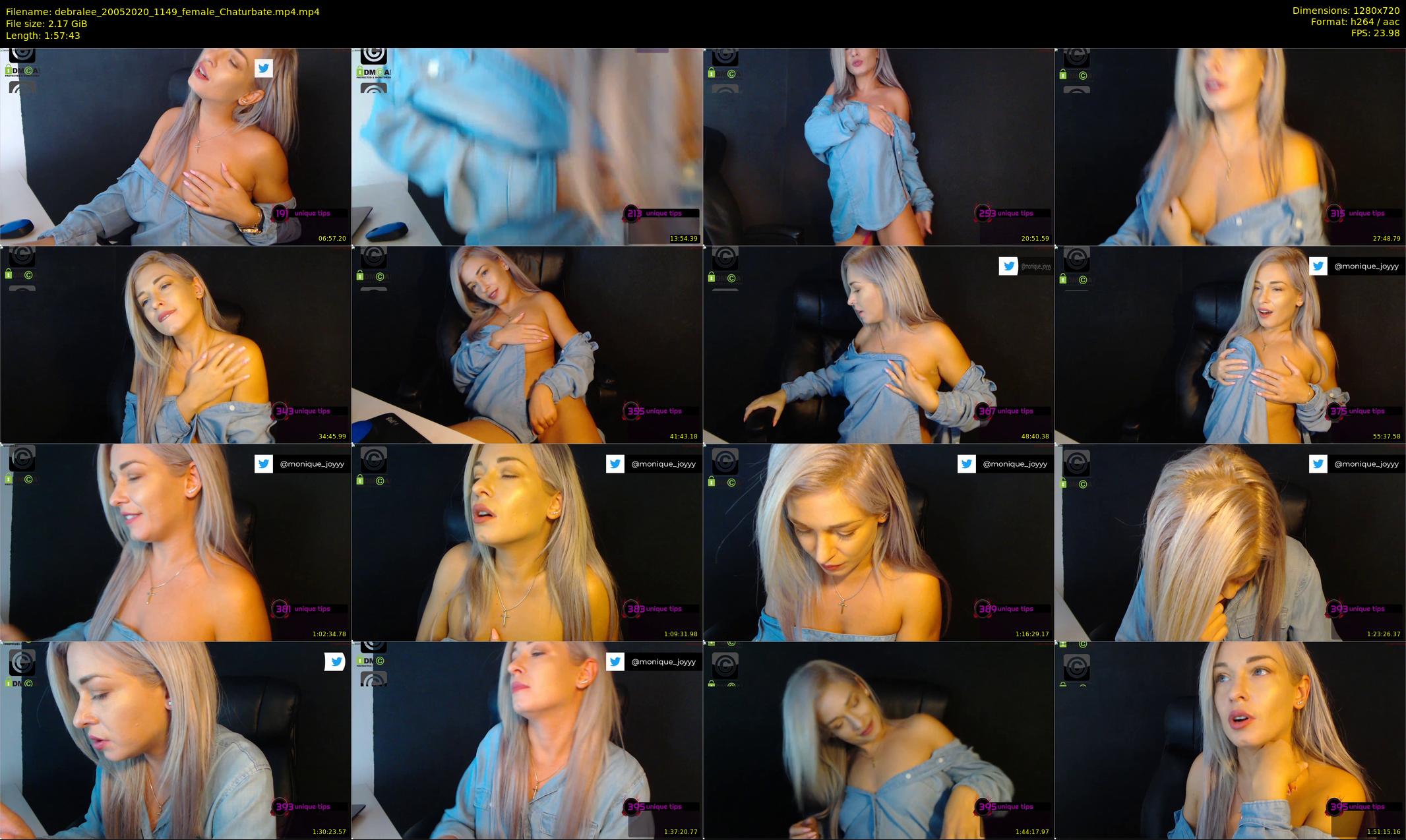 debralee — 118 minute Chaturbate female cam show recording, 720p, May 20, 2020