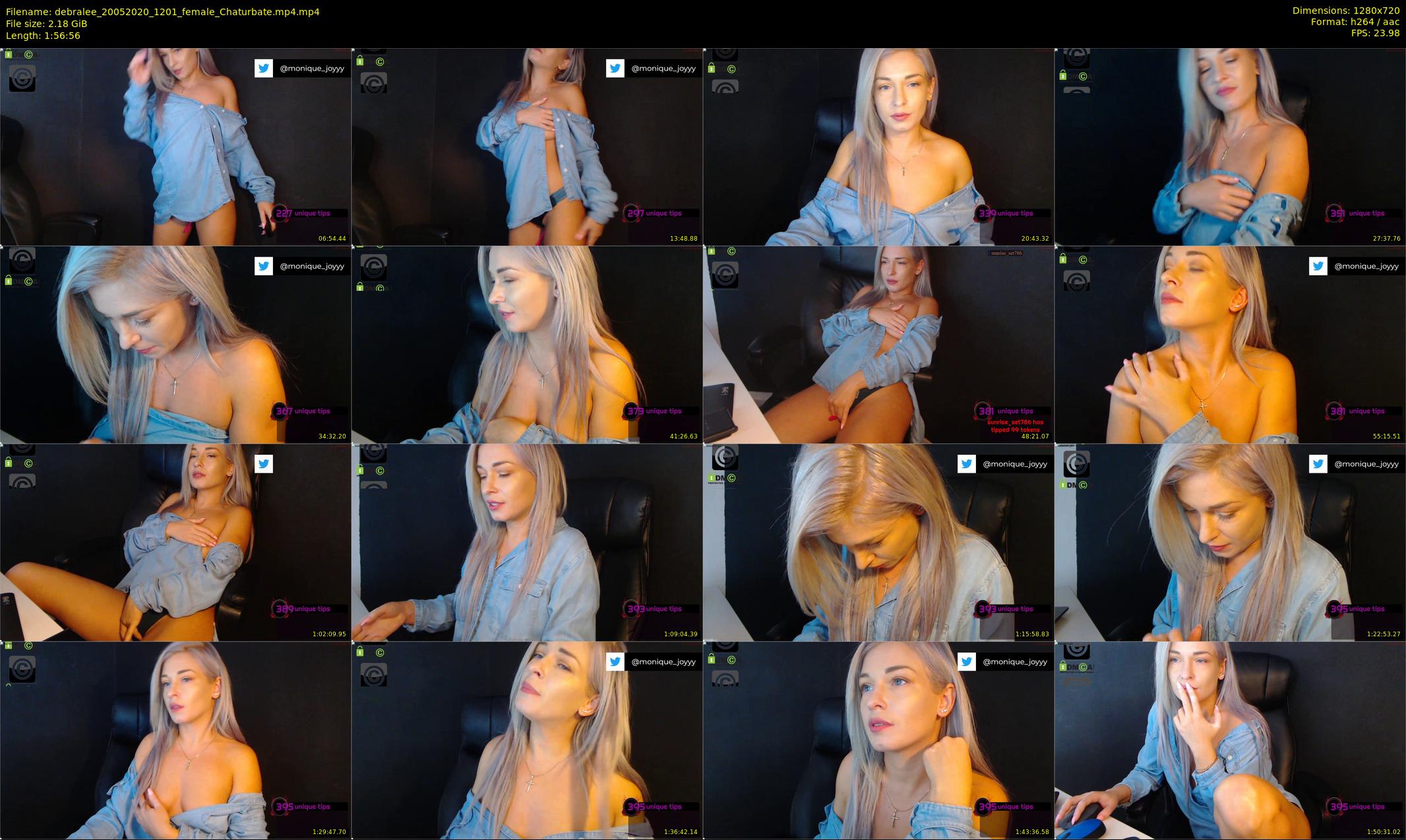 debralee — 117 minute Chaturbate female cam show recording, 720p, May 20, 2020