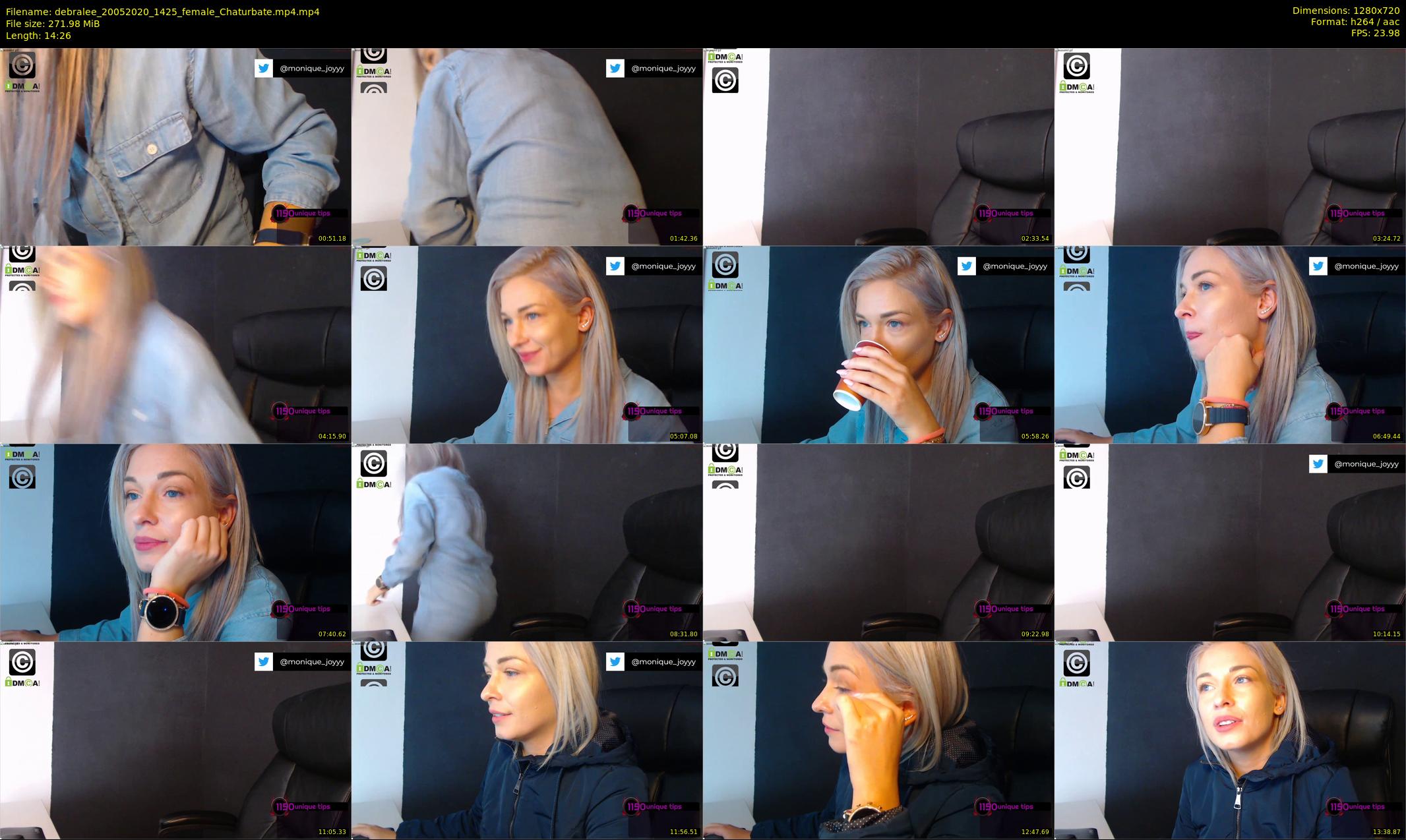 debralee — 15 minute Chaturbate female cam show recording, 720p, May 20, 2020