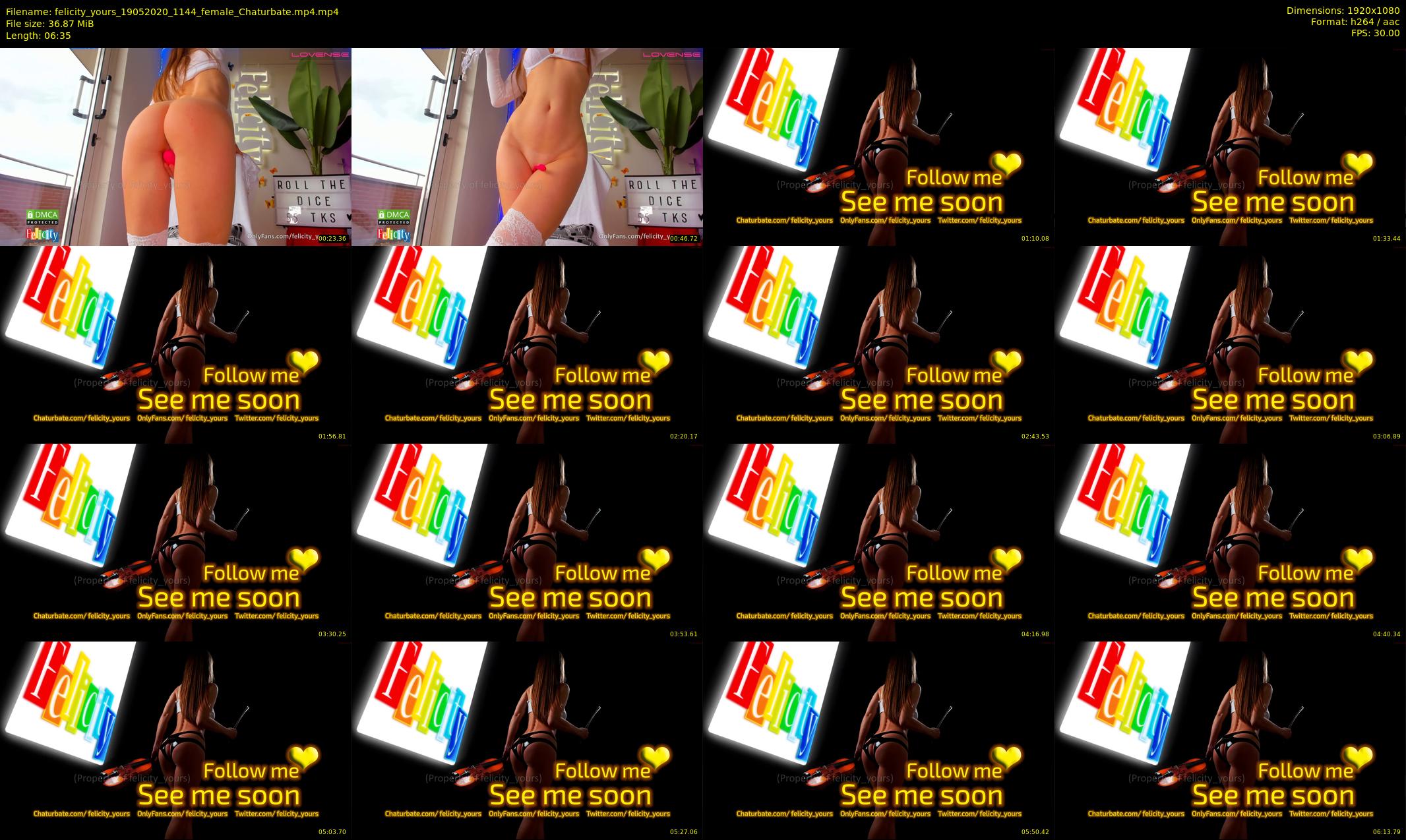 felicity_yours — 7 minute Chaturbate female cam show recording, 1080p, May 19, 2020