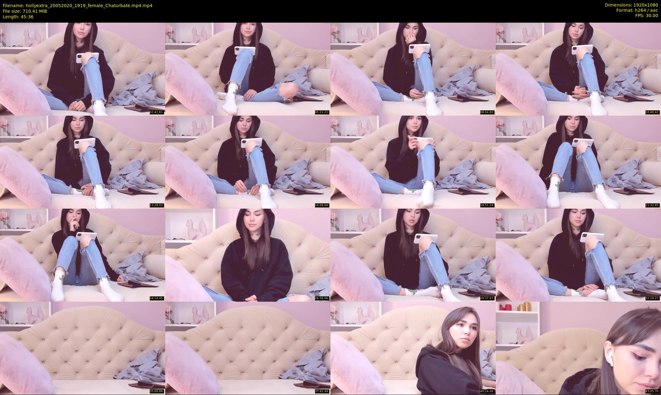 hollyextra — 46 minute Chaturbate female cam show recording, 1080p, May 20, 2020