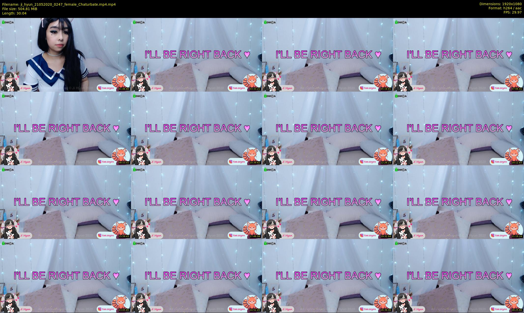 ji_hyun — 31 minute Chaturbate female cam show recording, 1080p, May 21, 2020