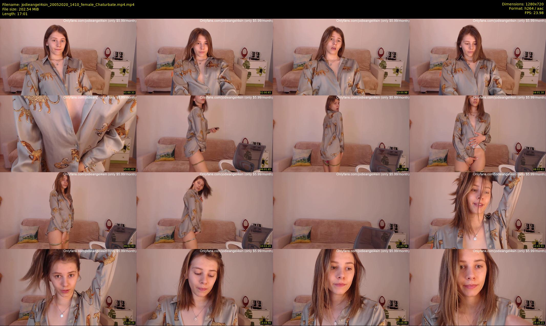 jodieangel4sin — 18 minute Chaturbate female cam show recording, 720p, May 20, 2020