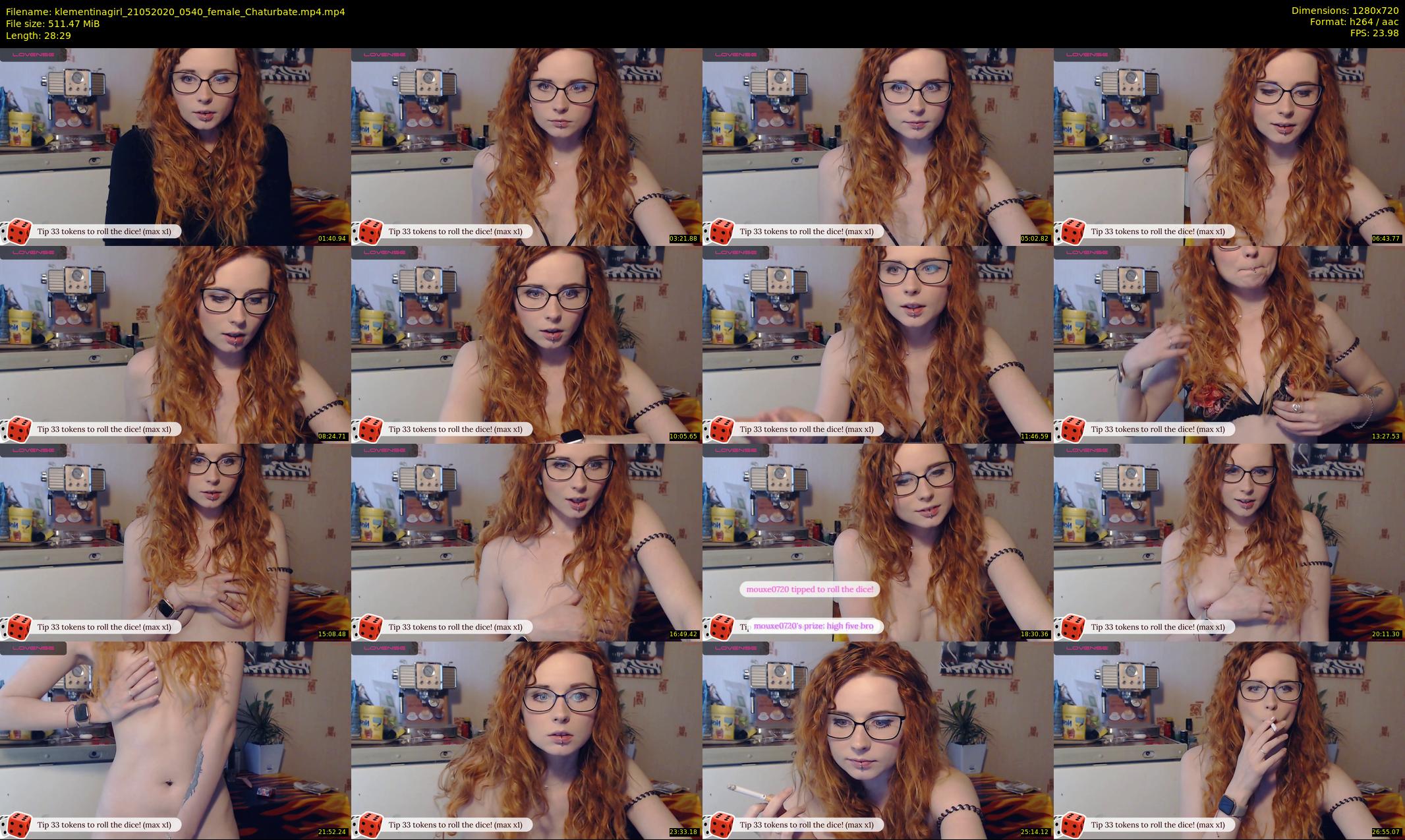 klementinagirl — 29 minute Chaturbate female cam show recording, 720p, May 21, 2020