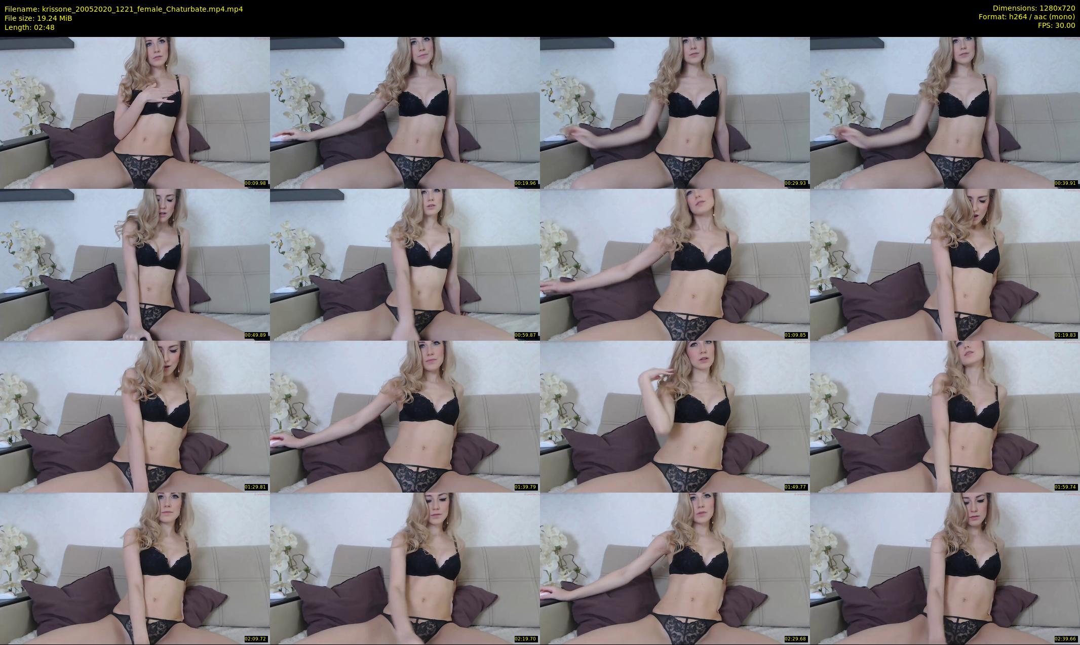 krissone — 3 minute Chaturbate female cam show recording, 720p, May 20, 2020