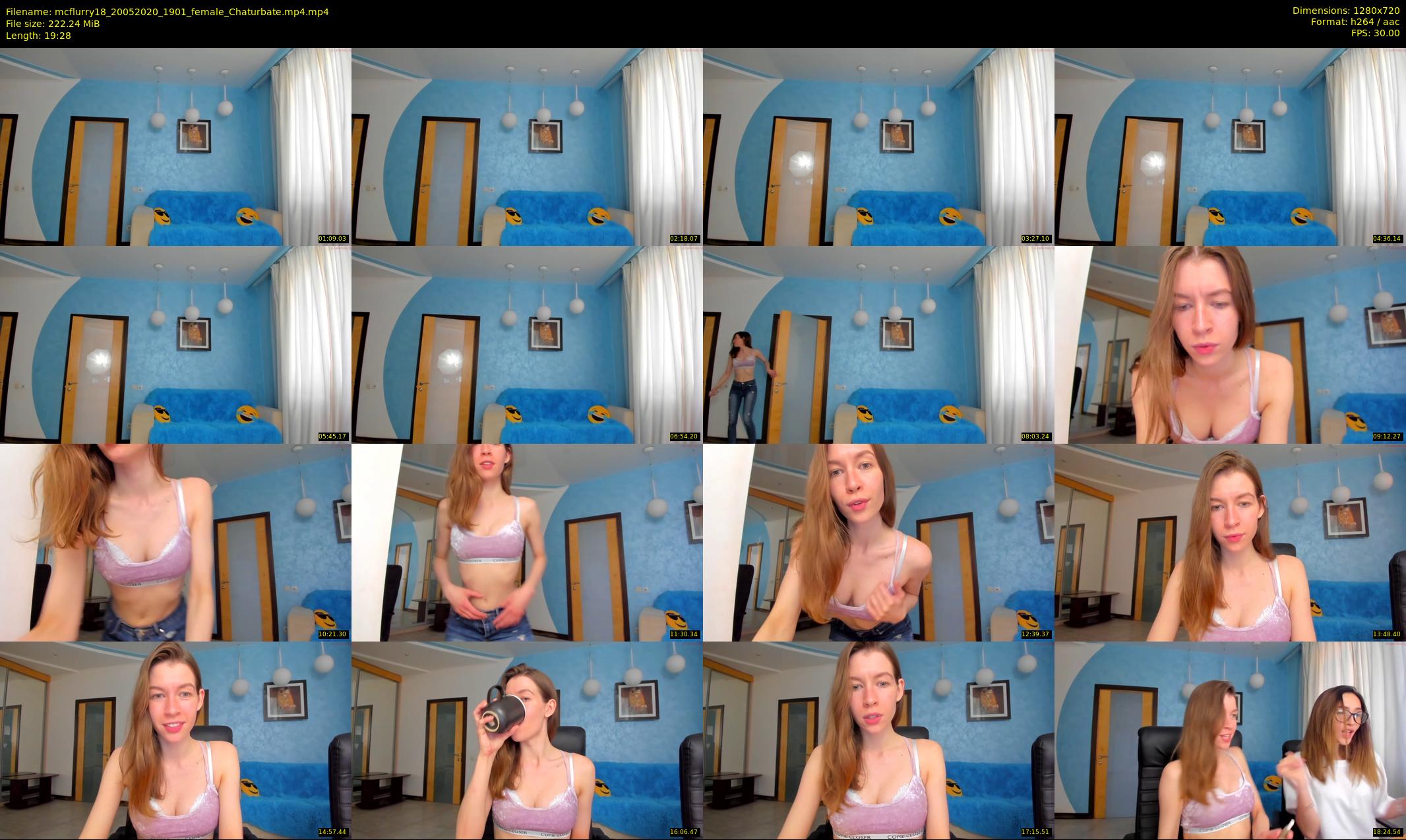 mcflurry18 — 20 minute Chaturbate female cam show recording, 720p, May 20, 2020