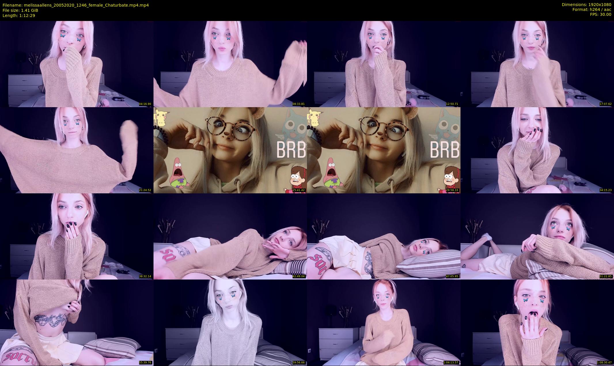 melissaallens — 73 minute Chaturbate female cam show recording, 1080p, May 20, 2020