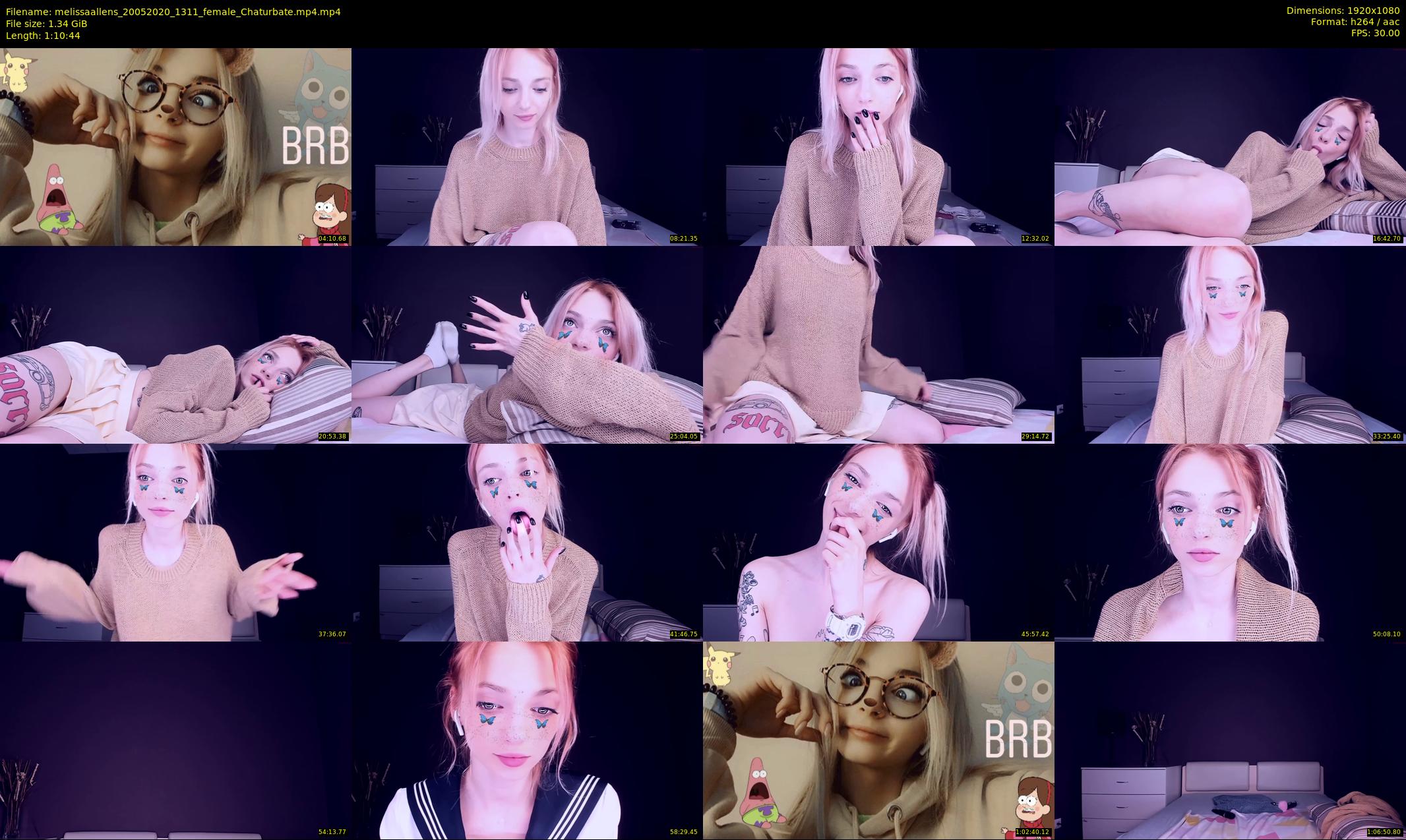 melissaallens — 71 minute Chaturbate female cam show recording, 1080p, May 20, 2020