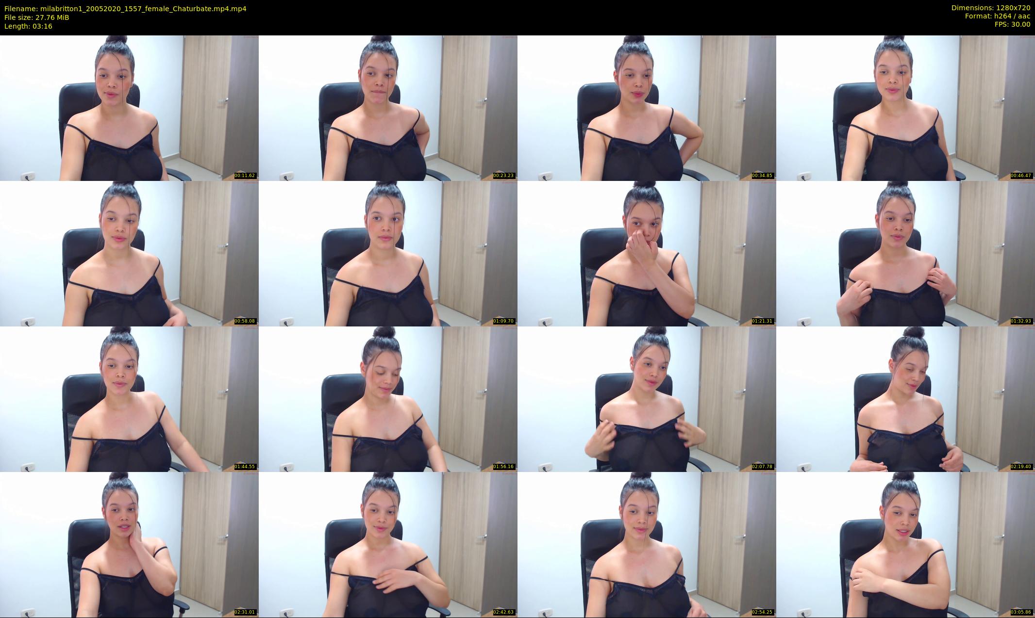 milabritton1 — 4 minute Chaturbate female cam show recording, 720p, May 20, 2020
