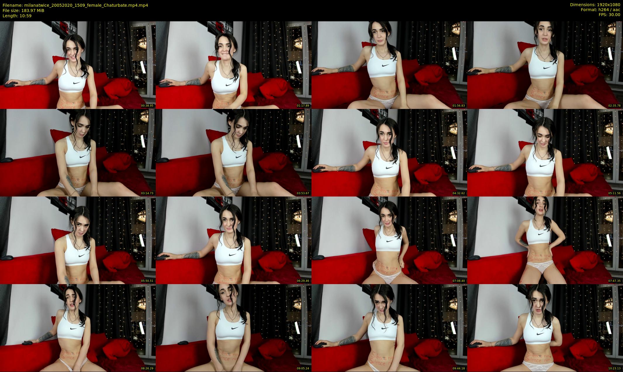 milanatwice — 11 minute Chaturbate female cam show recording, 1080p, May 20, 2020