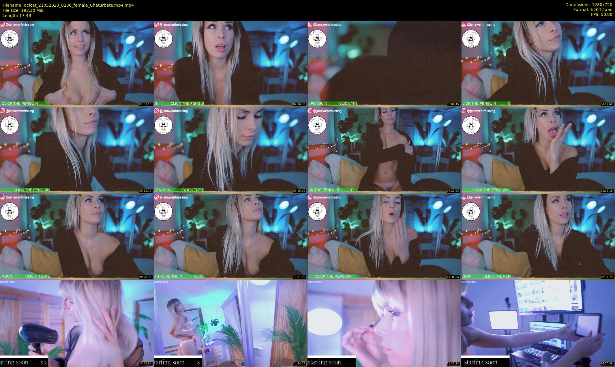 ocicat — 18 minute Chaturbate female cam show recording, 720p, May 21, 2020