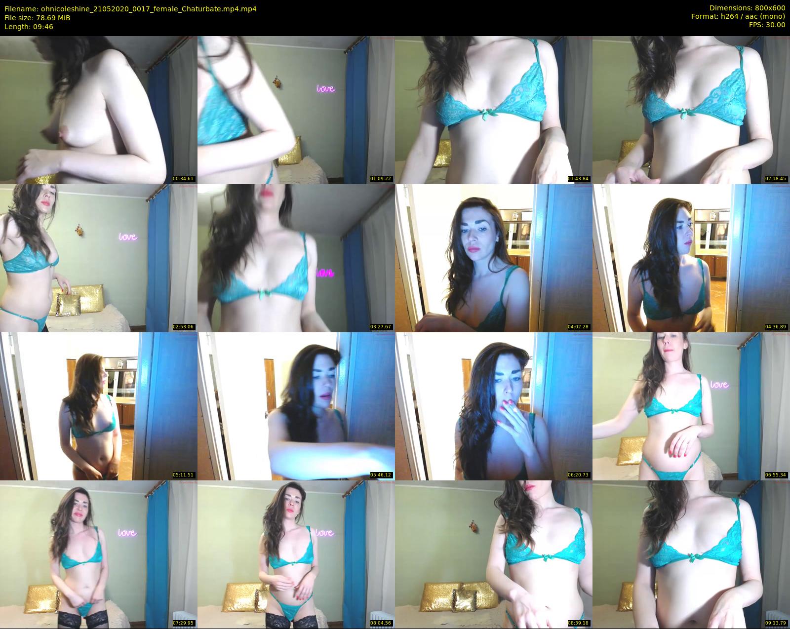 ohnicoleshine — 10 minute Chaturbate female cam show recording, 480p, May 21, 2020
