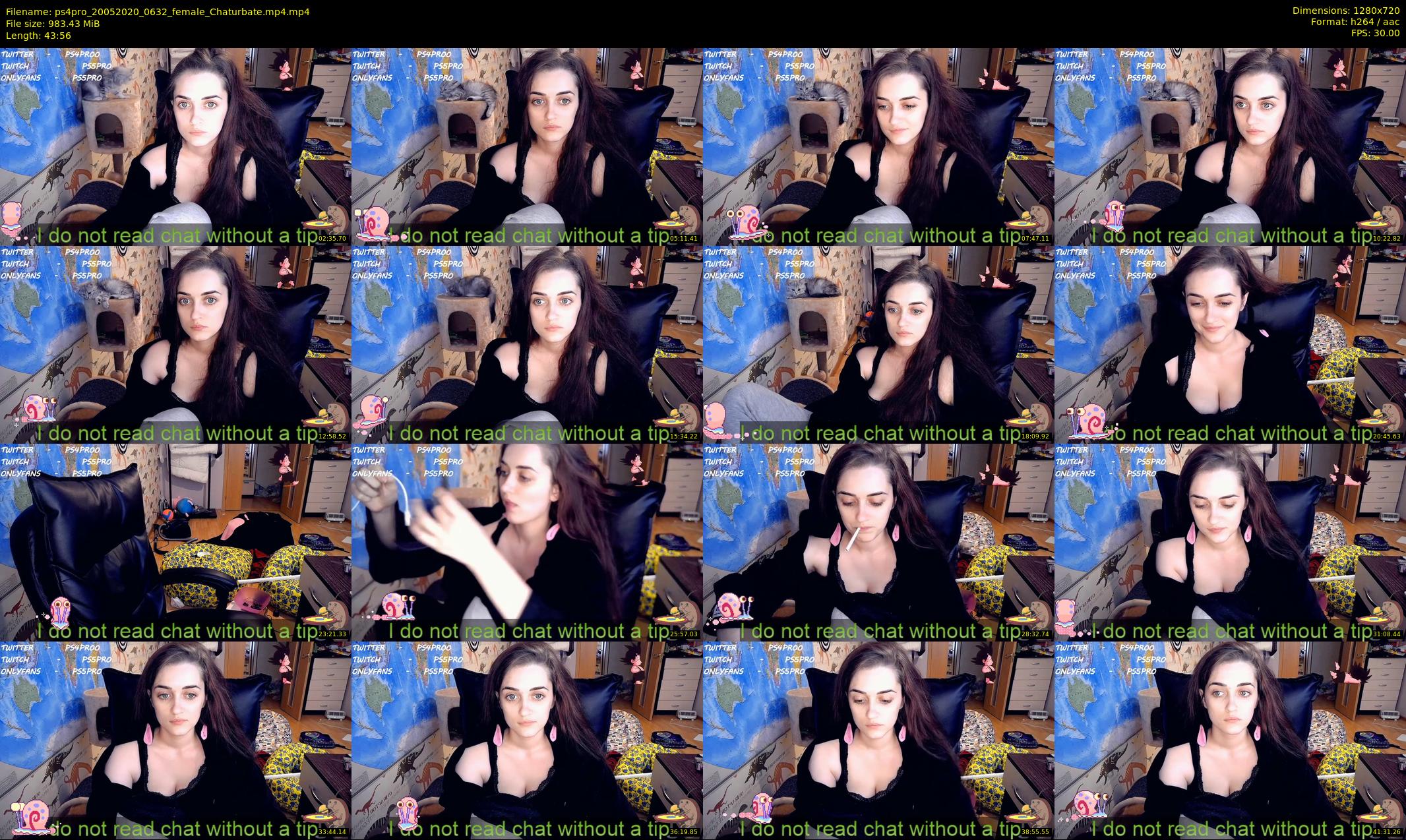 ps4pro — 44 minute Chaturbate female cam show recording, 720p, May 20, 2020
