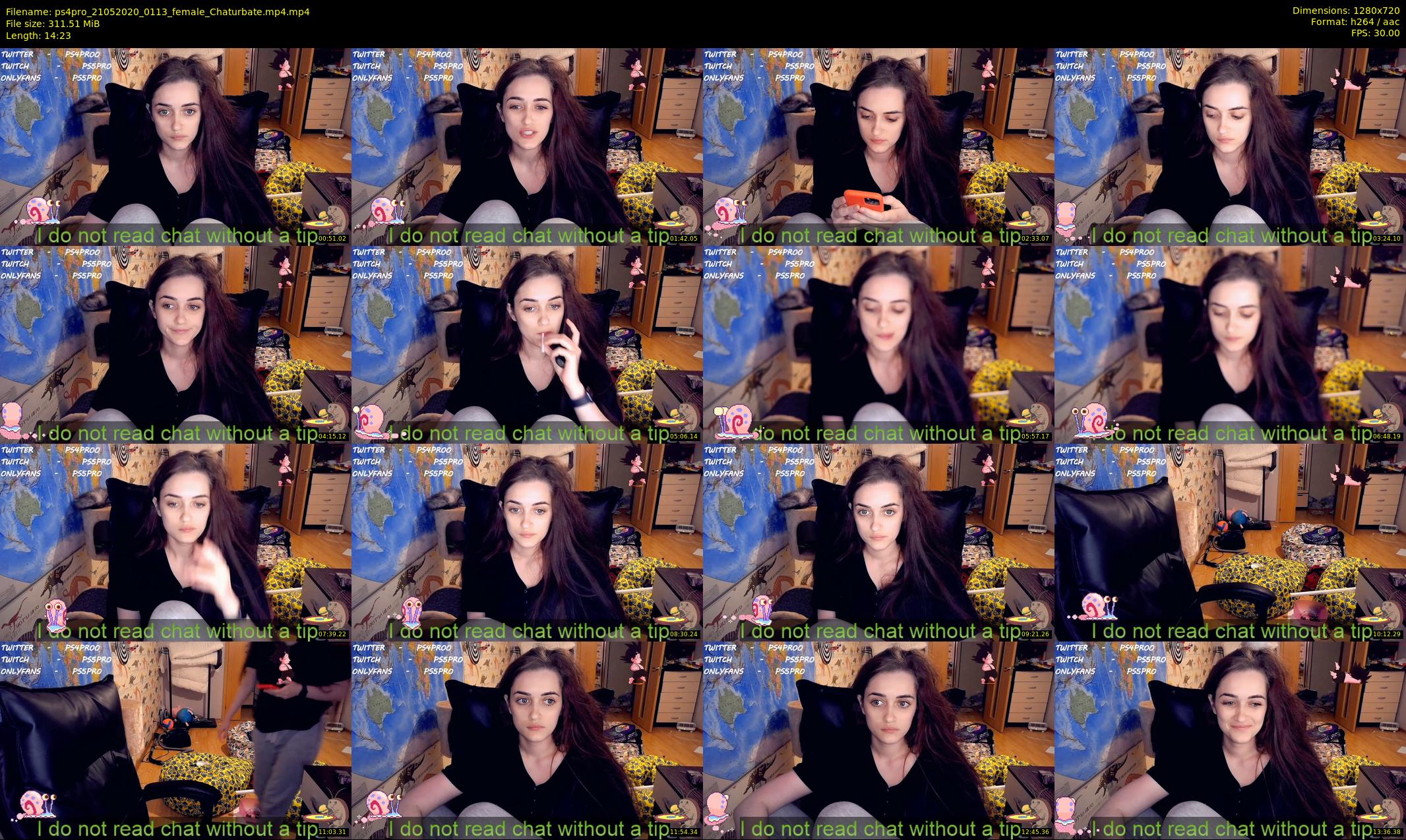 ps4pro — 15 minute Chaturbate female cam show recording, 720p, May 21, 2020