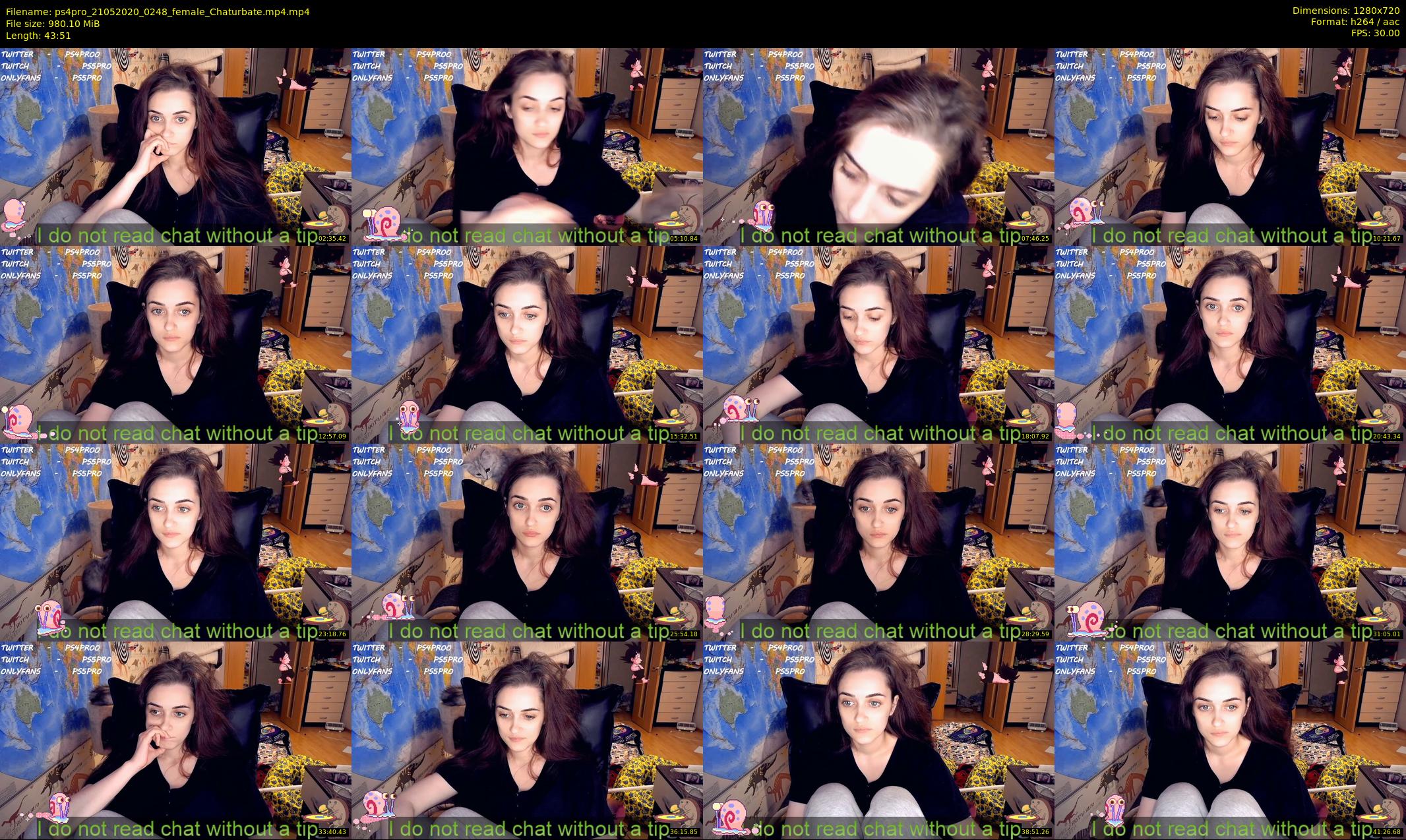 ps4pro — 44 minute Chaturbate female cam show recording, 720p, May 21, 2020