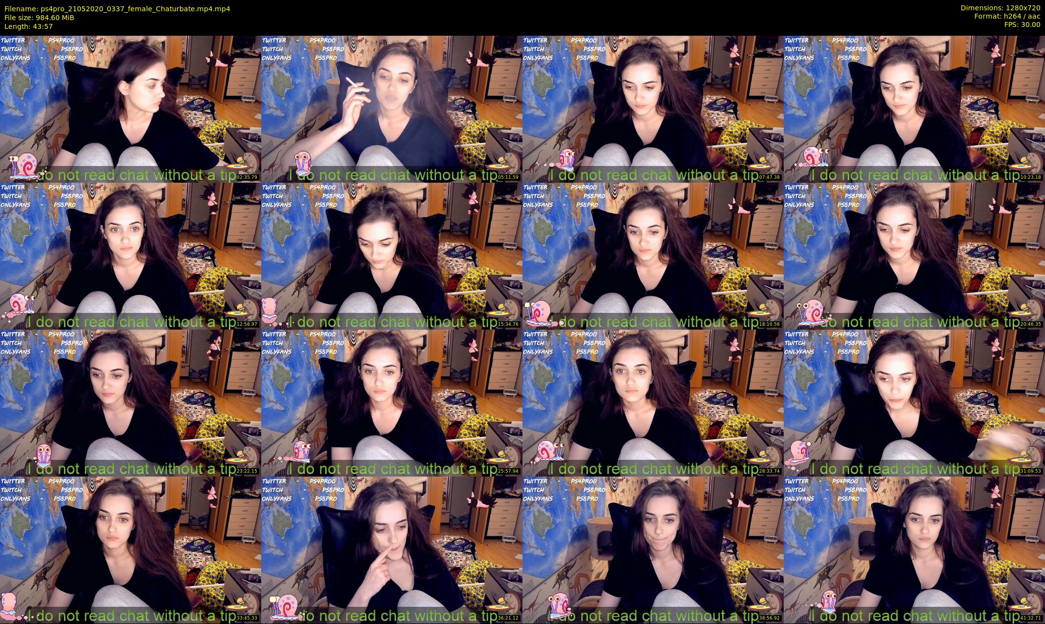 ps4pro — 44 minute Chaturbate female cam show recording, 720p, May 21, 2020