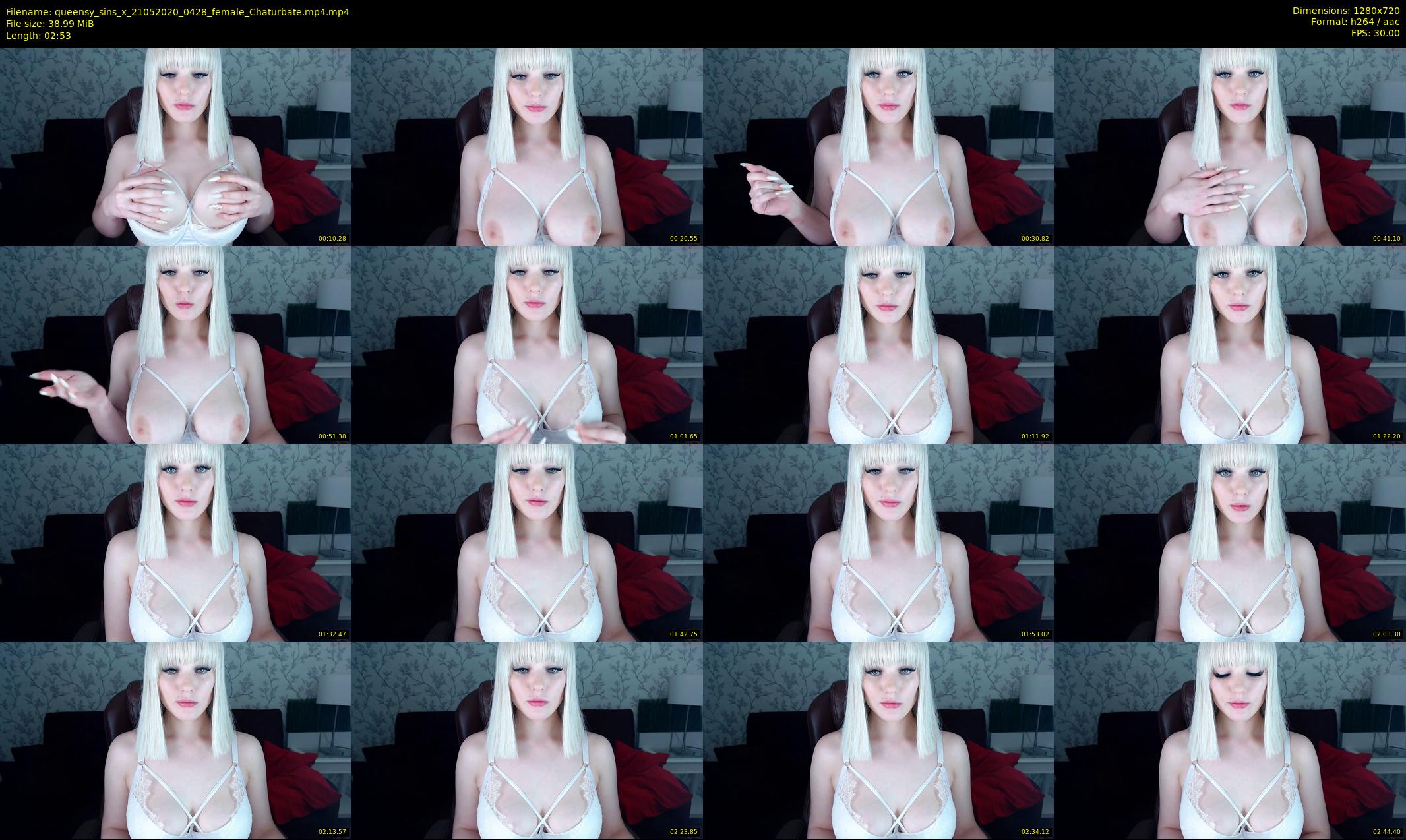 queensy_sins_x — 3 minute Chaturbate female cam show recording, 720p, May 21, 2020