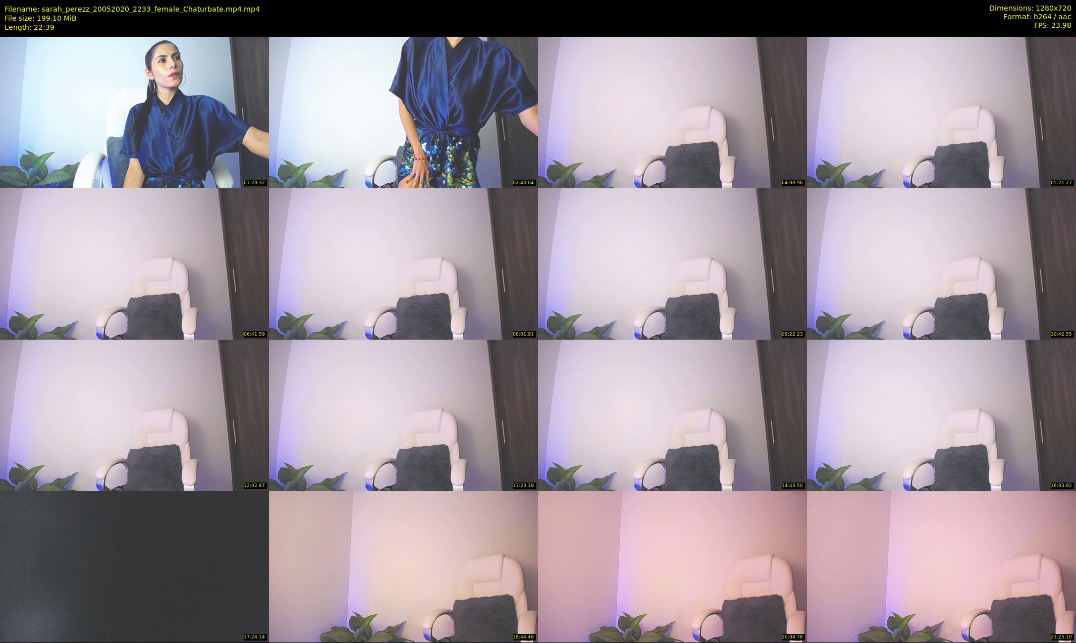 sarah_perezz — 23 minute Chaturbate female cam show recording, 720p, May 20, 2020
