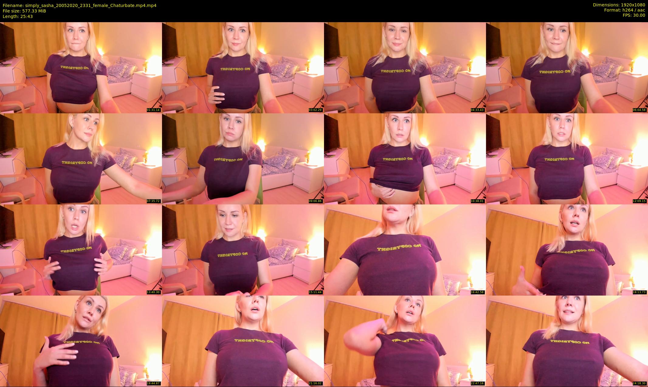 simply_sasha — 26 minute Chaturbate female cam show recording, 1080p, May 20, 2020