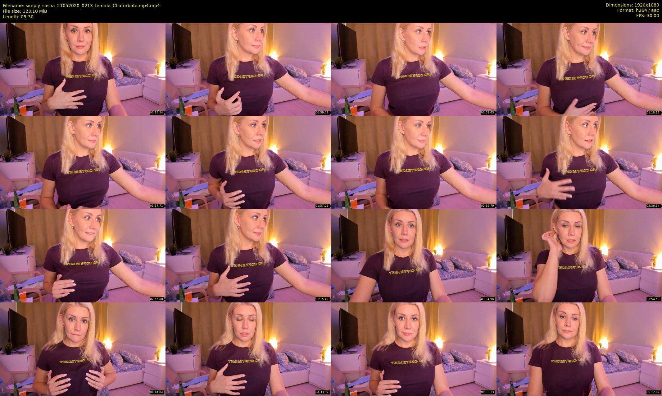 simply_sasha — 6 minute Chaturbate female cam show recording, 1080p, May 21, 2020
