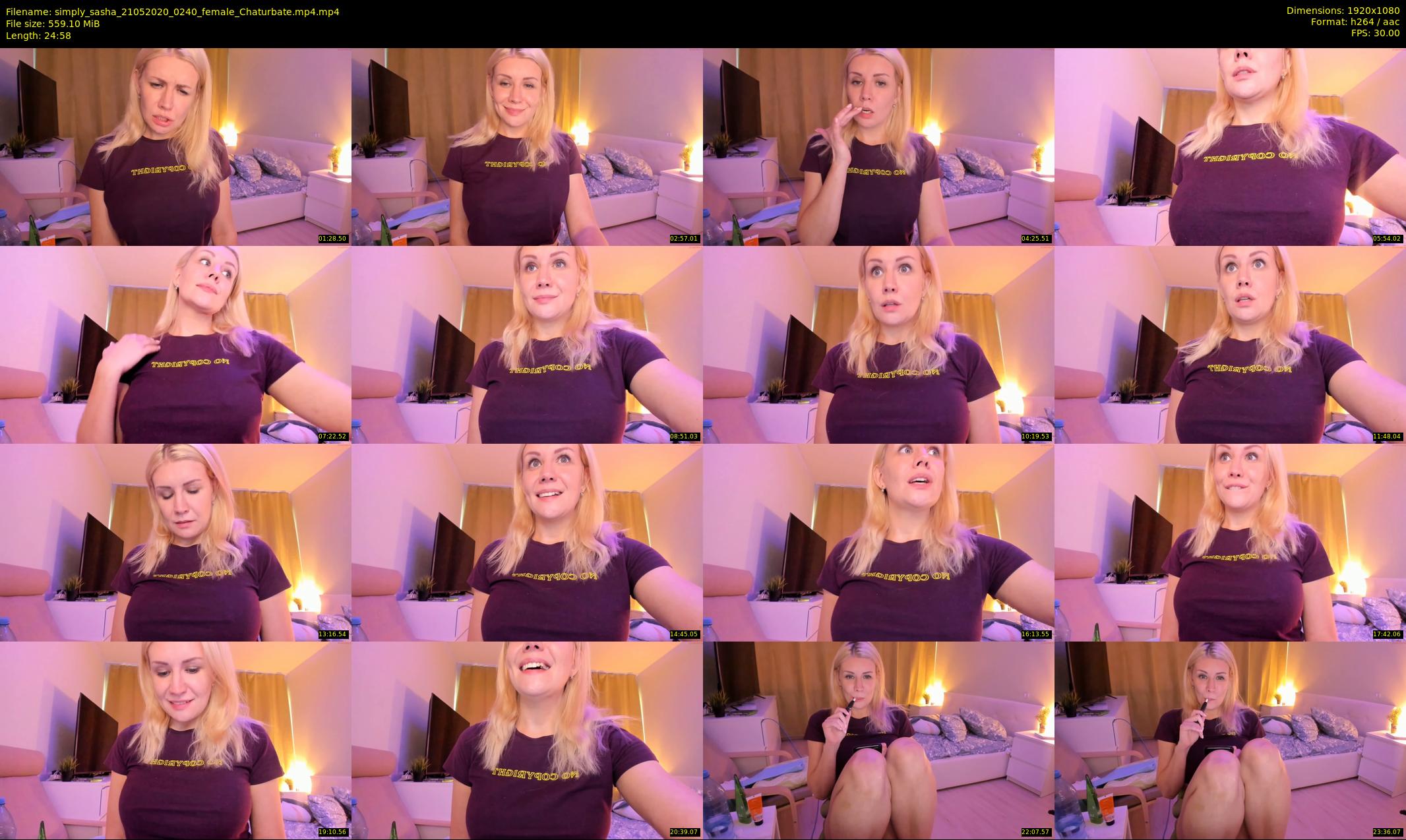 simply_sasha — 25 minute Chaturbate female cam show recording, 1080p, May 21, 2020