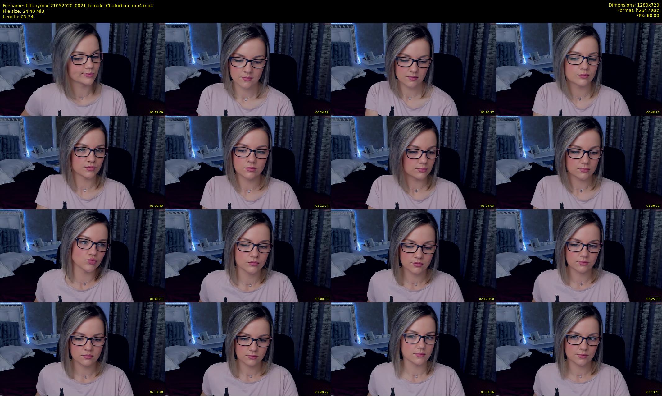 tiffanyriox — 4 minute Chaturbate female cam show recording, 720p, May 21, 2020