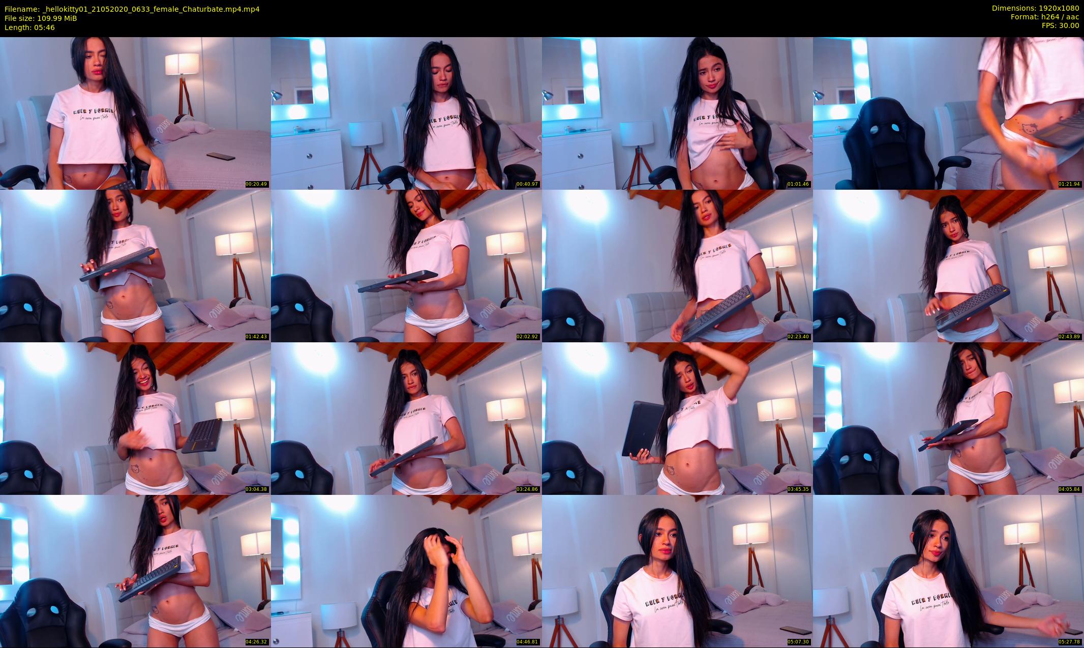 _hellokitty01 — 6 minute Chaturbate female cam show recording, 1080p, May 21, 2020