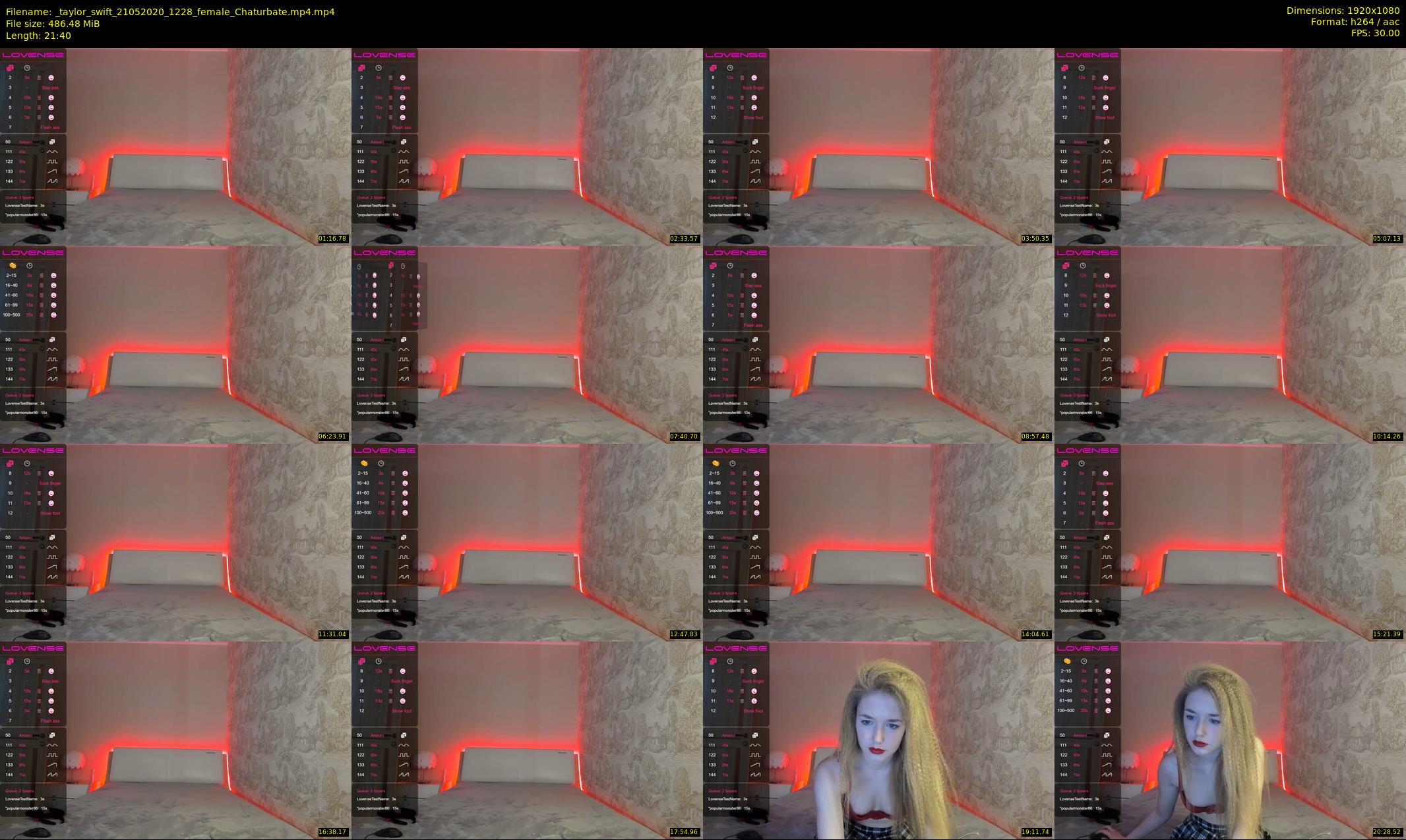 _taylor_swift — 22 minute Chaturbate female cam show recording, 1080p, May 21, 2020