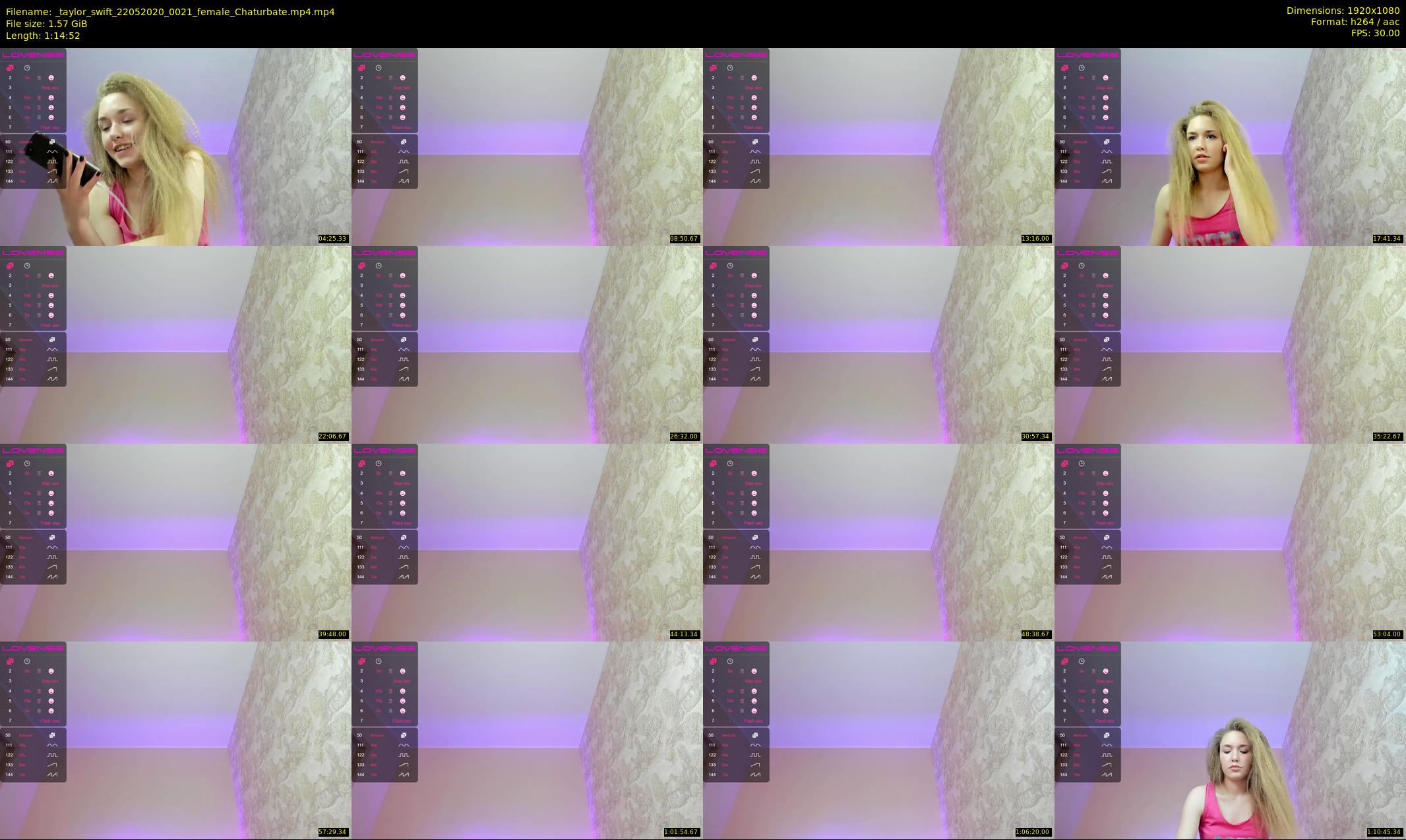 _taylor_swift — 75 minute Chaturbate female cam show recording, 1080p, May 22, 2020