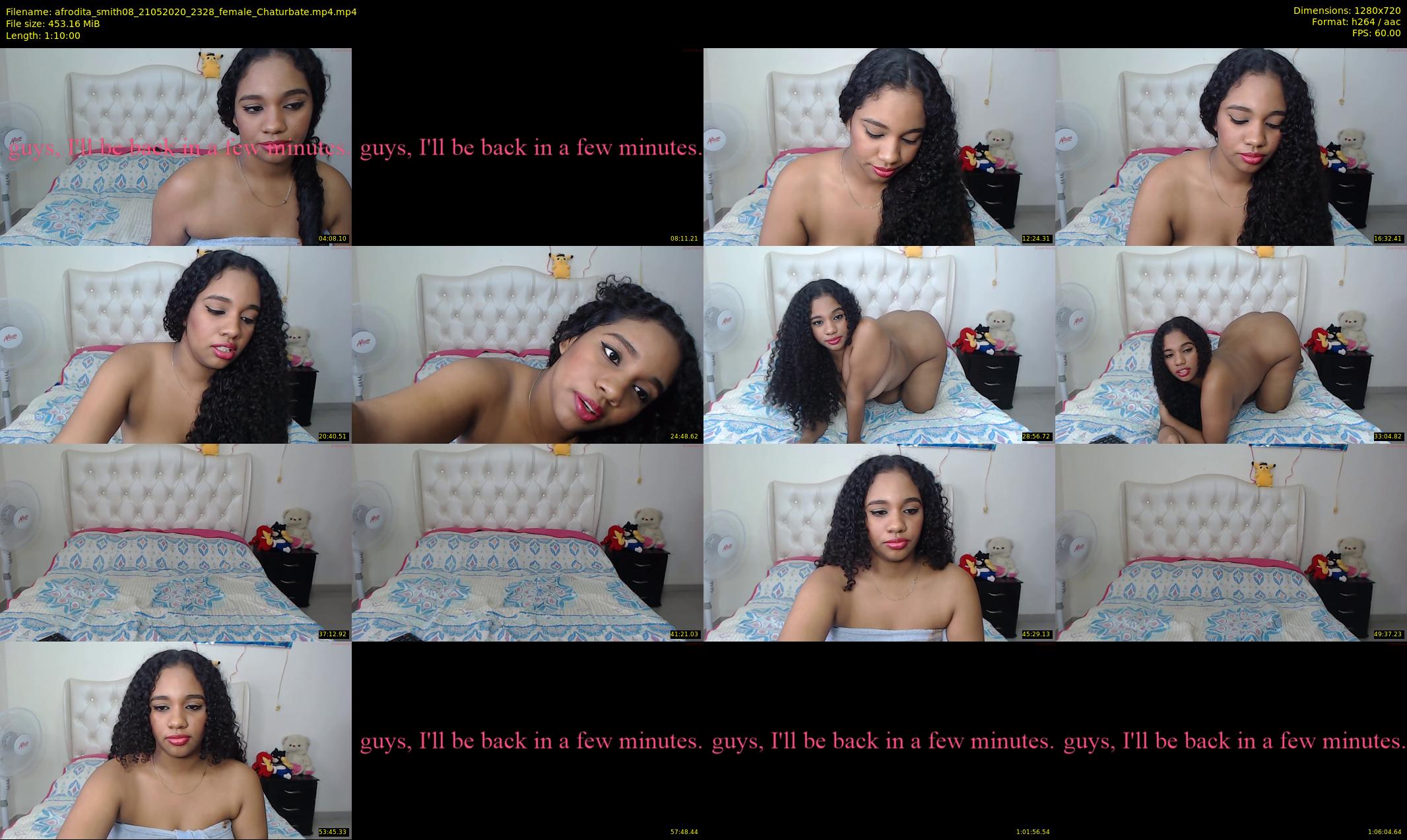 afrodita_smith08 — 70 minute Chaturbate female cam show recording, 720p, May 21, 2020