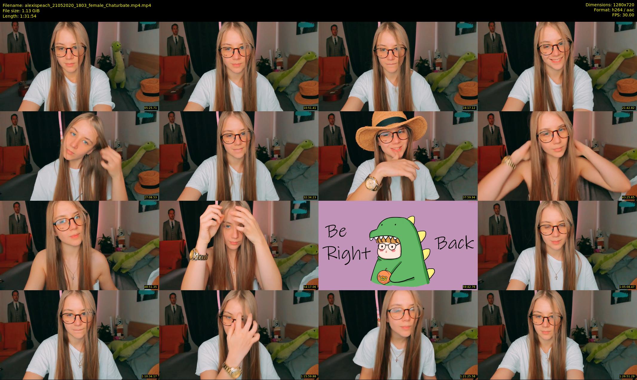 alexispeach — 92 minute Chaturbate female cam show recording, 720p, May 21, 2020