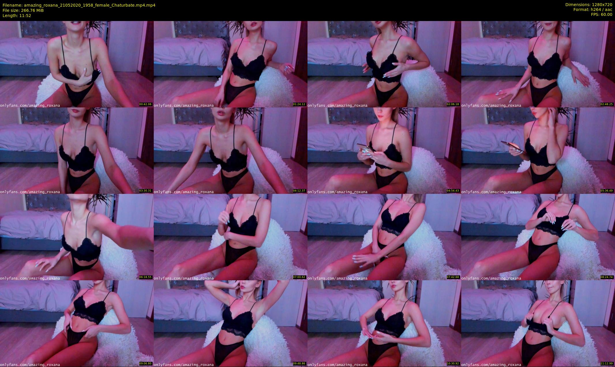amazing_roxana — 12 minute Chaturbate female cam show recording, 720p, May 21, 2020