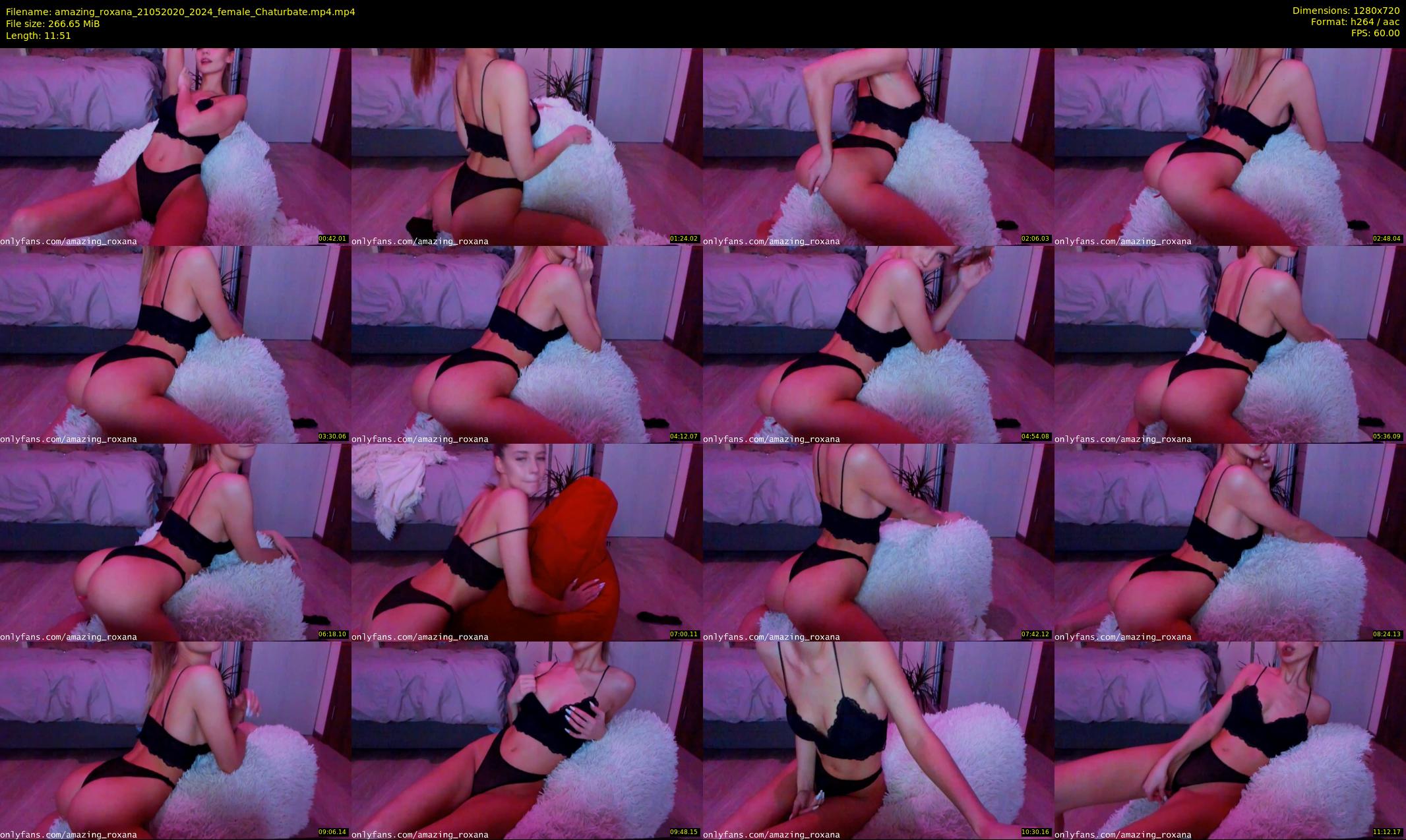 amazing_roxana — 12 minute Chaturbate female cam show recording, 720p, May 21, 2020