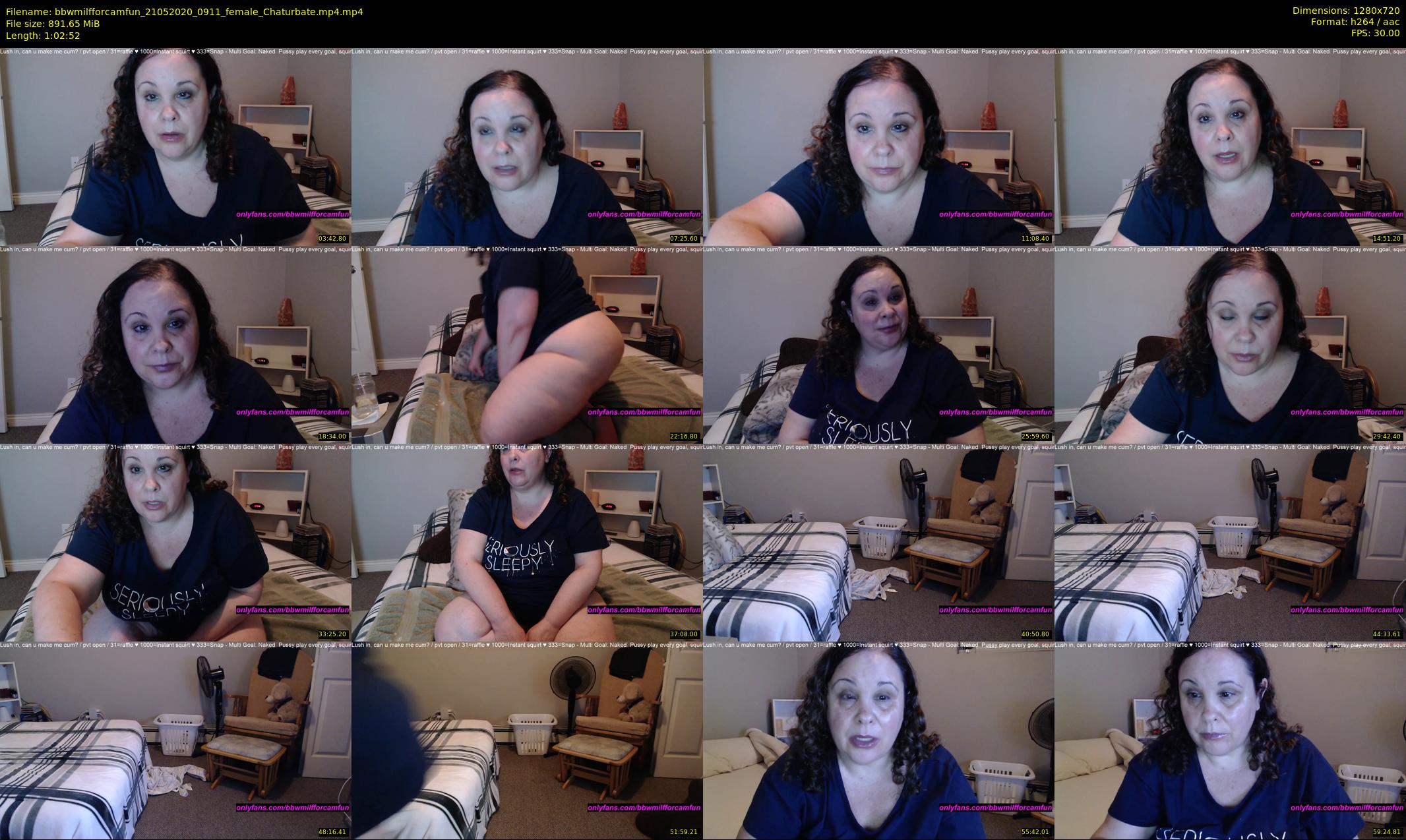 bbwmilfforcamfun — 63 minute Chaturbate female cam show recording, 720p, May 21, 2020