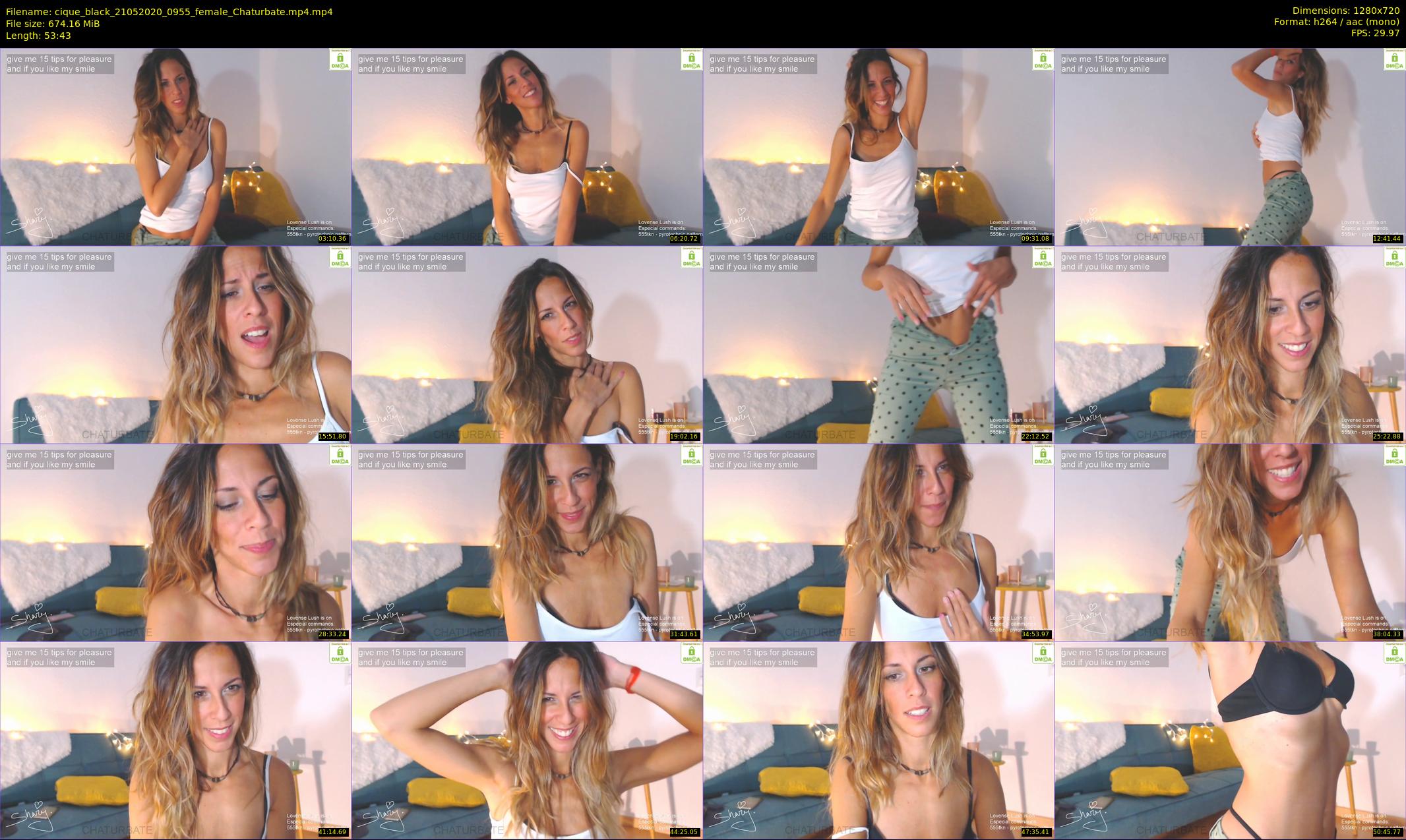 cique_black — 54 minute Chaturbate female cam show recording, 720p, May 21, 2020
